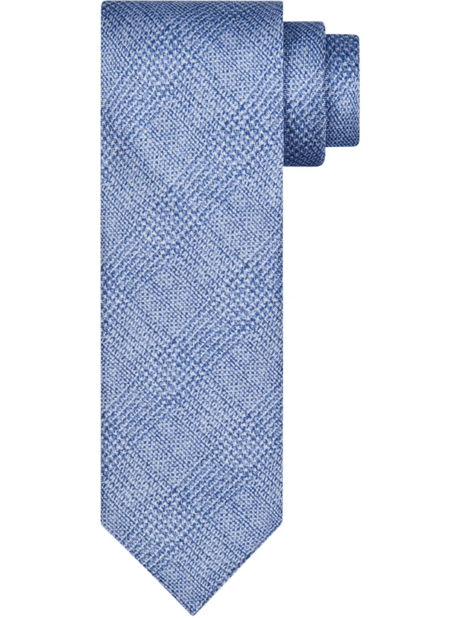 PROFUOMO - Das Silk Geruit Blauw Dassen en strikken Profuomo