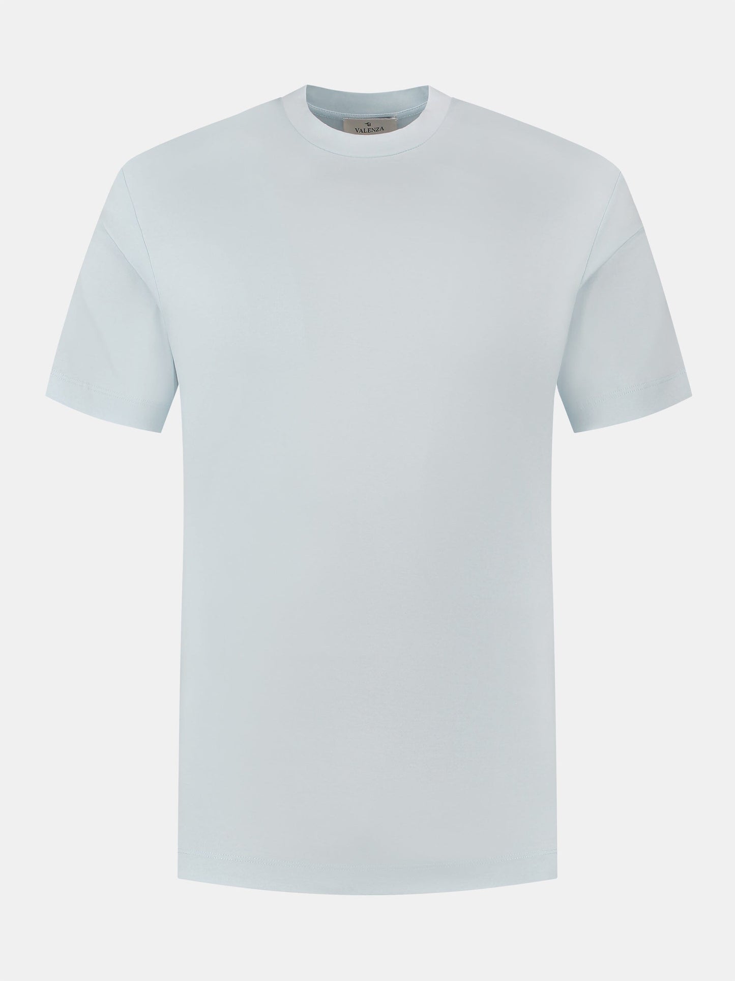 VALENZA - Supima Interlock T-Shirt Lichtblauw T-shirts Valenza