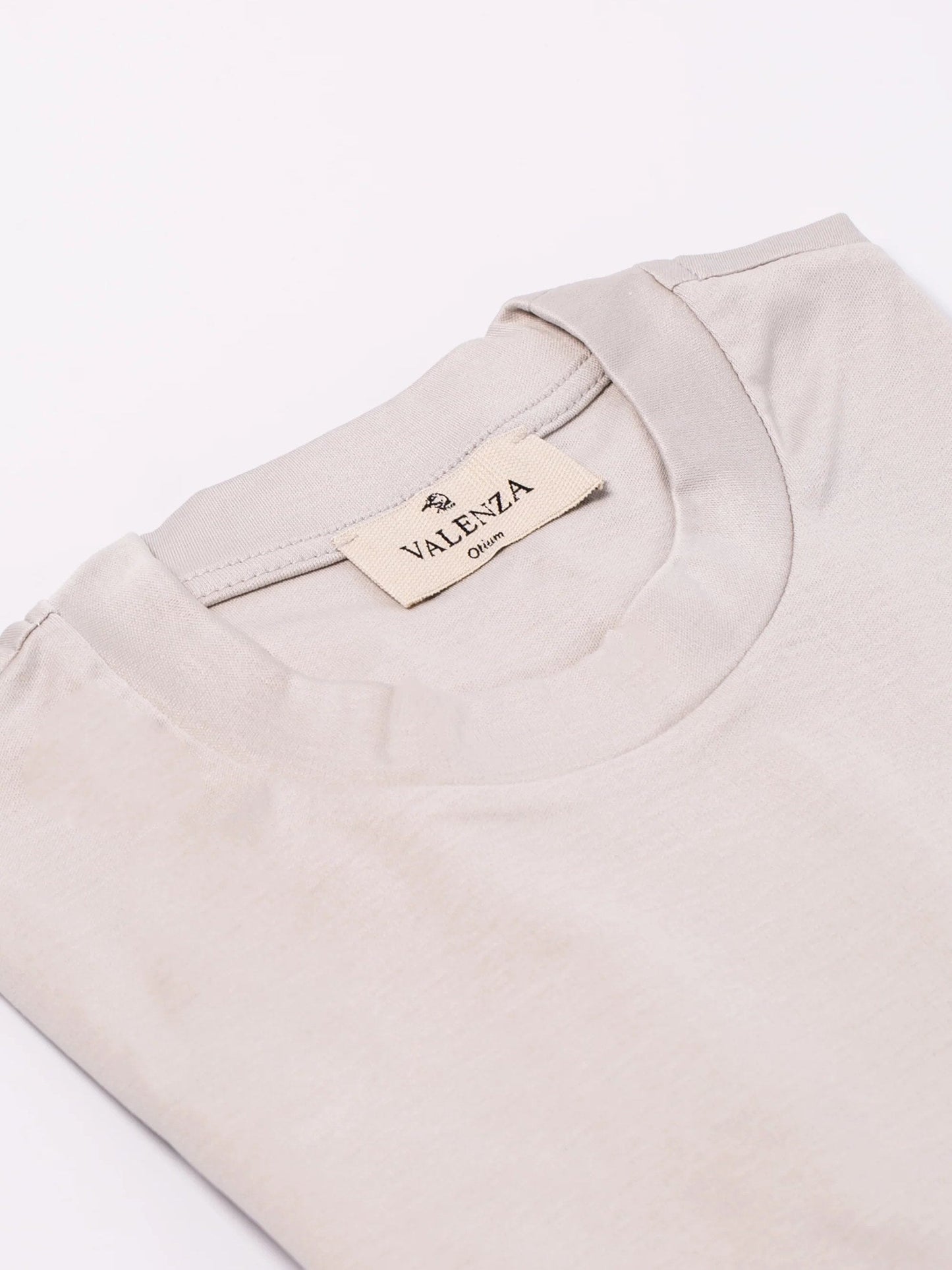 VALENZA - Supima Interlock T-Shirt Parelgrijs T-shirts Valenza