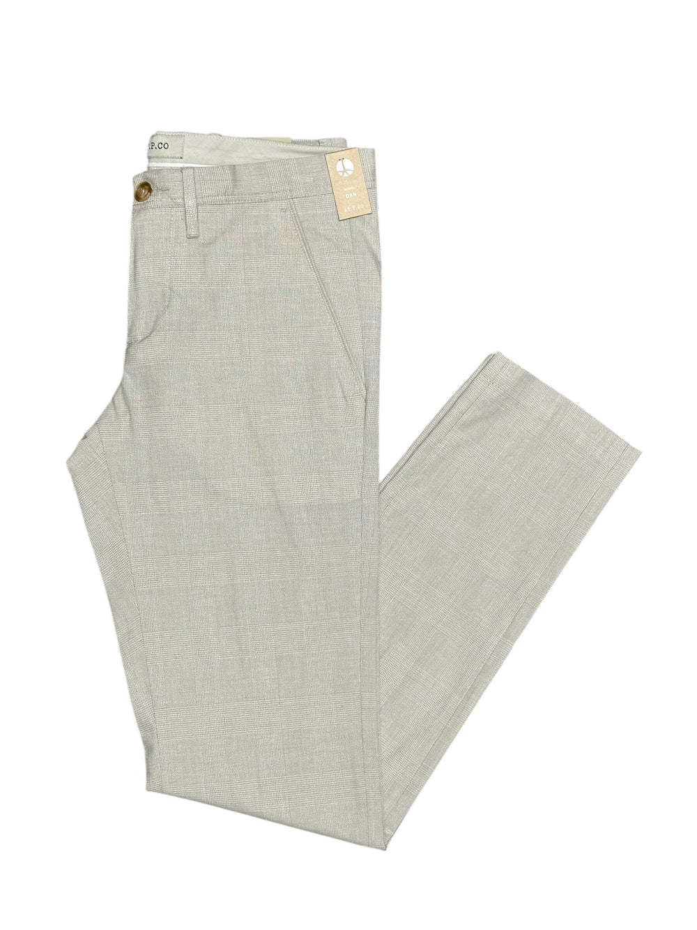 AT.P.CO - Broek Dan Geruit Lichtbeige Broeken AT.P.CO 