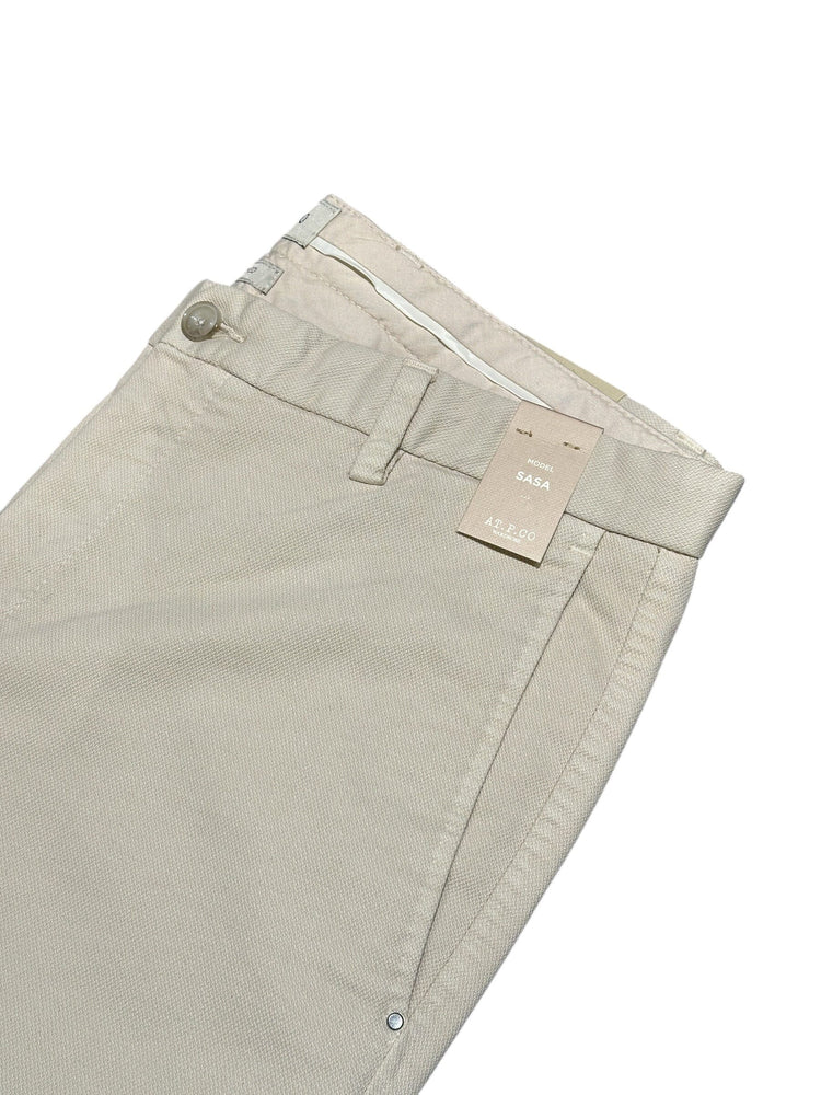AT.P.CO - Broek Sasa Katoen Ecru Broeken AT.P.CO 