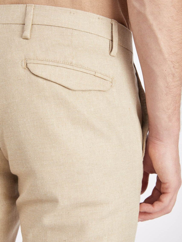AT.P.CO - Broek Sasa Long Linnen Beige Broeken AT.P.CO 