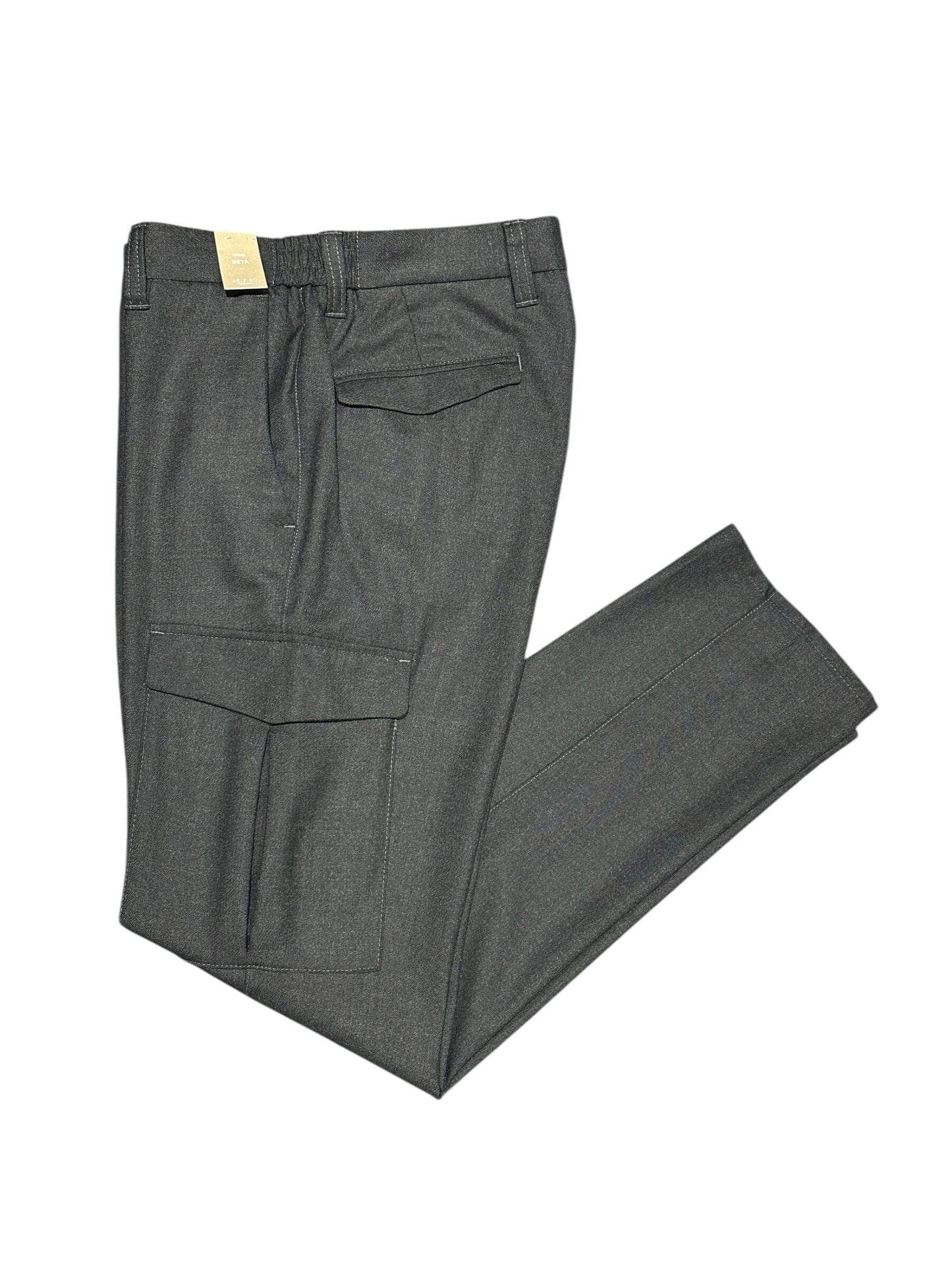 AT.P.CO - Cargo Broek Beta Wool Antraciet Broeken AT.P.CO 