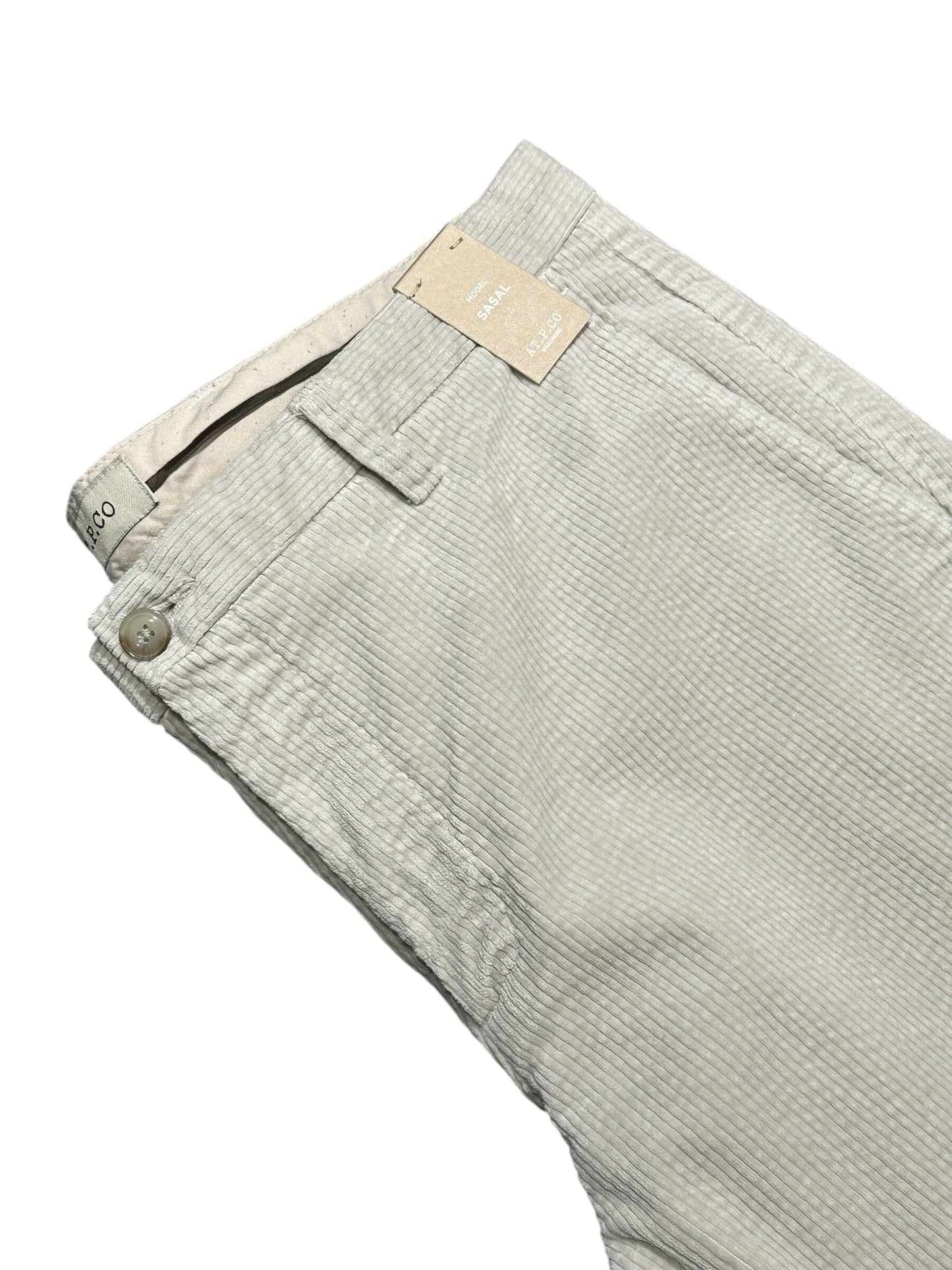 AT.P.CO - Chino Corduroy Sasa Long Lichtgrijs Broeken AT.P.CO 