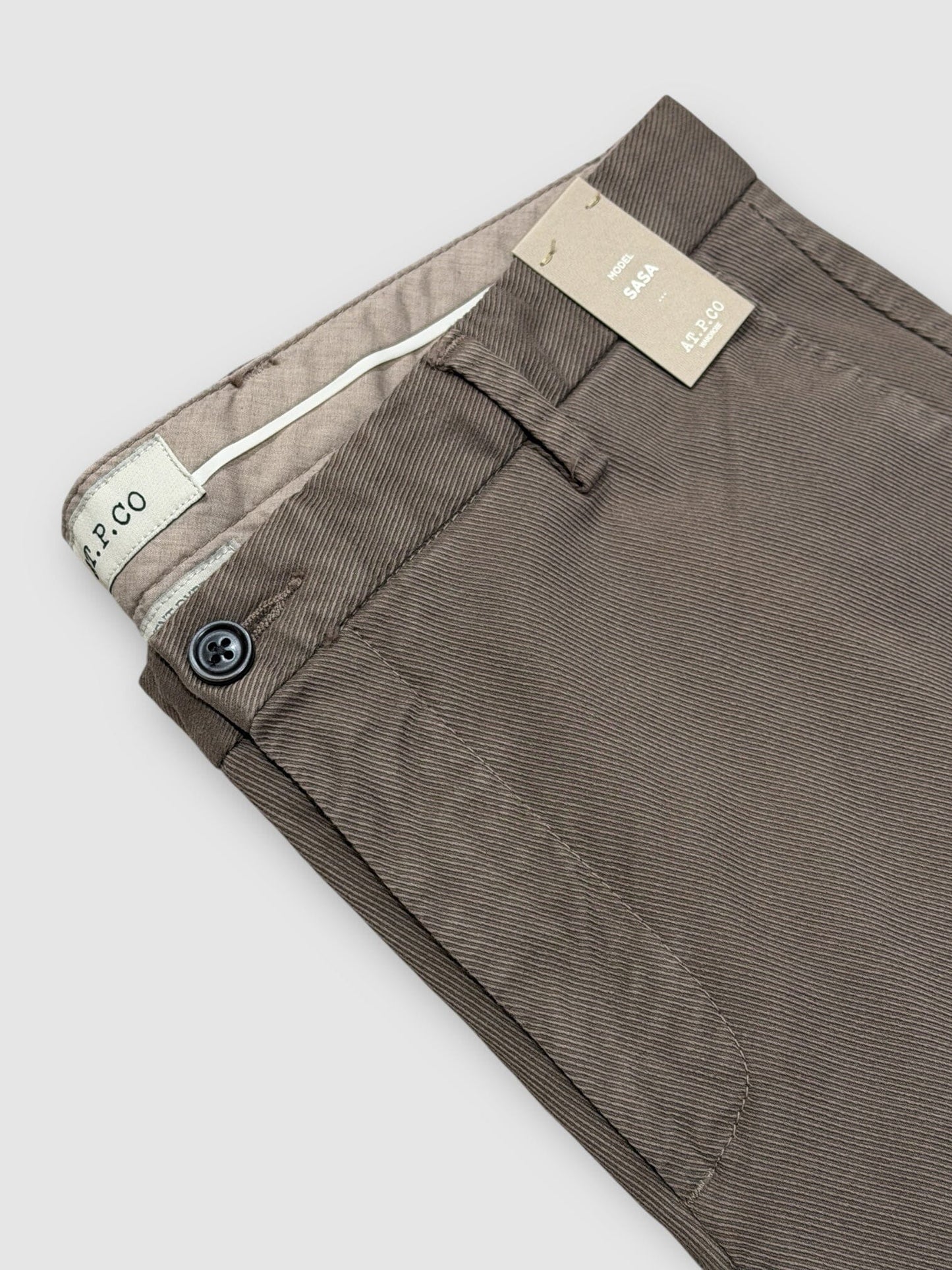 AT.P.CO - Chino Sasa Katoen Lichtbruin Broeken AT.P.CO 