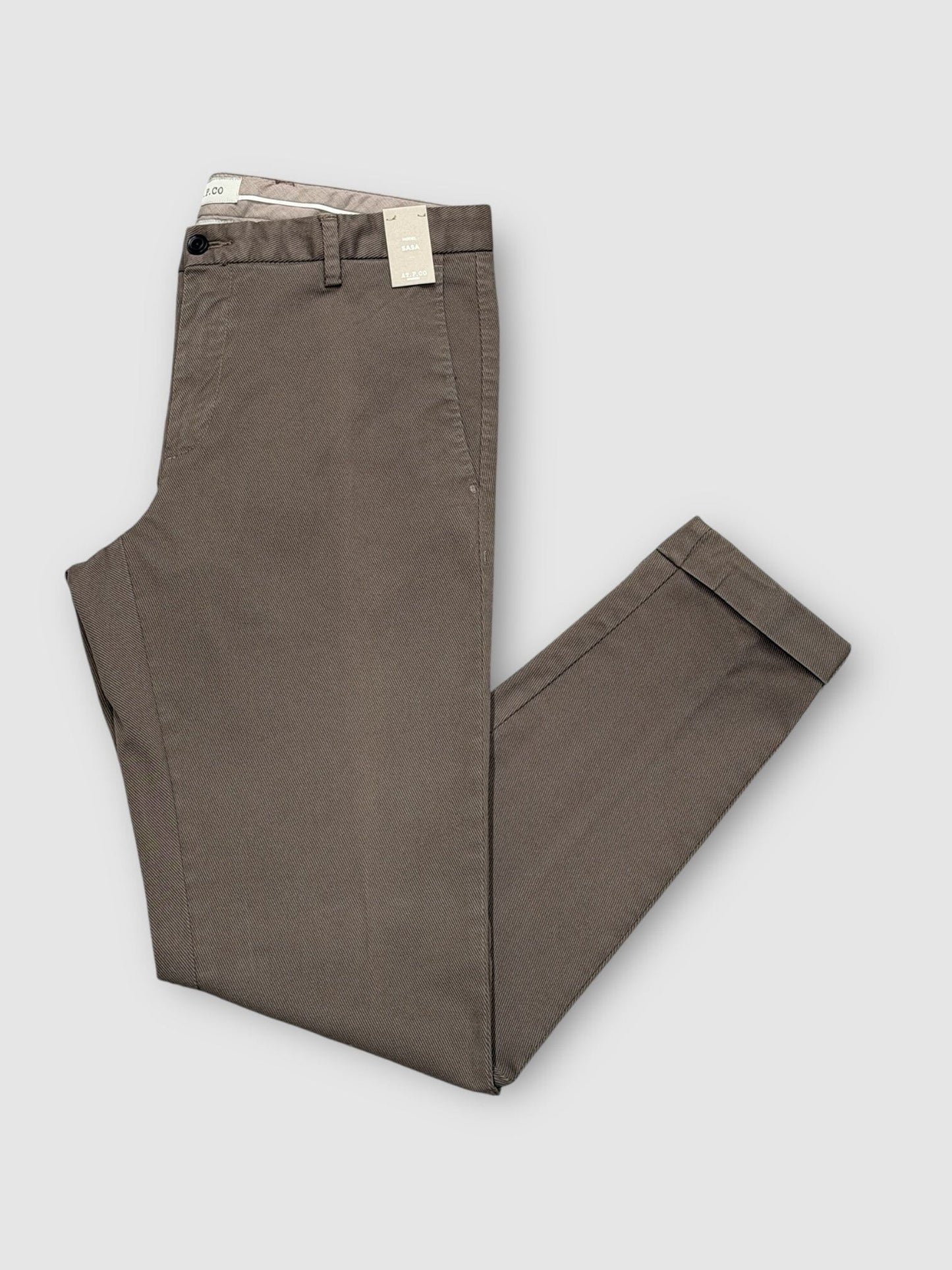 AT.P.CO - Chino Sasa Katoen Lichtbruin Broeken AT.P.CO 