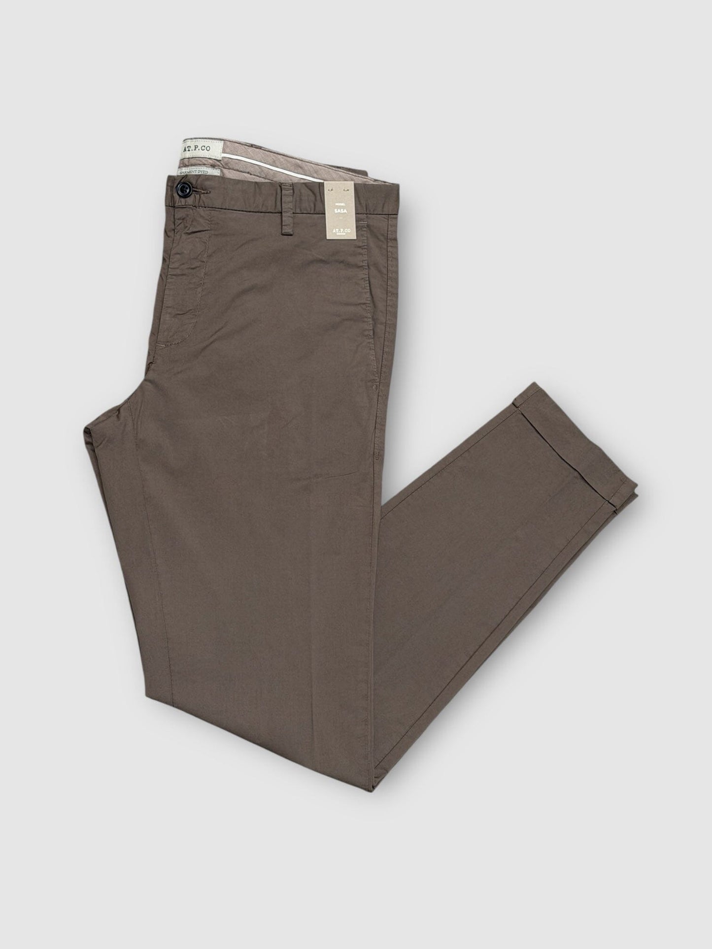 AT.P.CO - Chino Sasa Katoen Lichtbruin Broeken AT.P.CO 