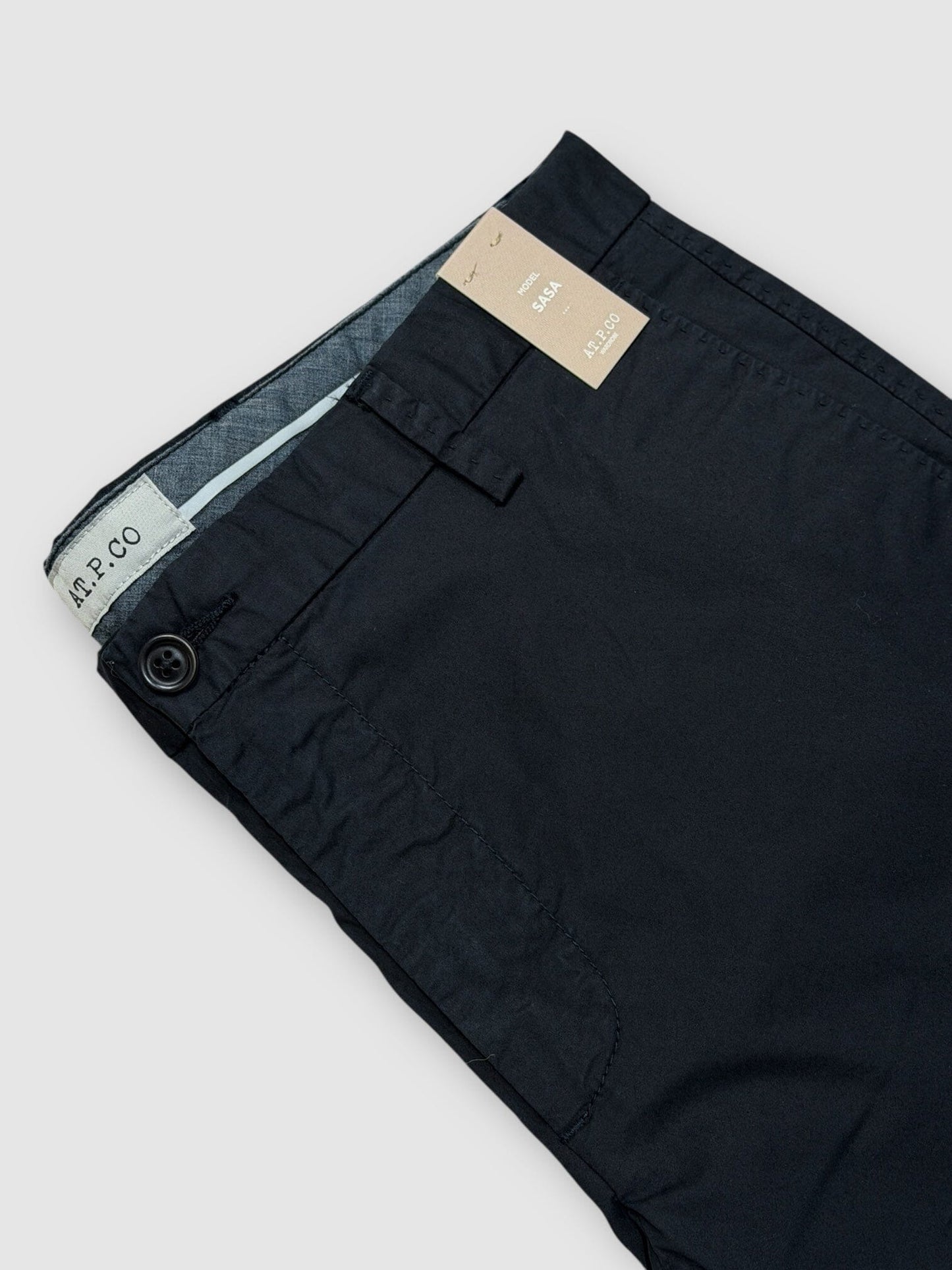 AT.P.CO - Chino Sasa Katoen Zwart Broeken AT.P.CO 