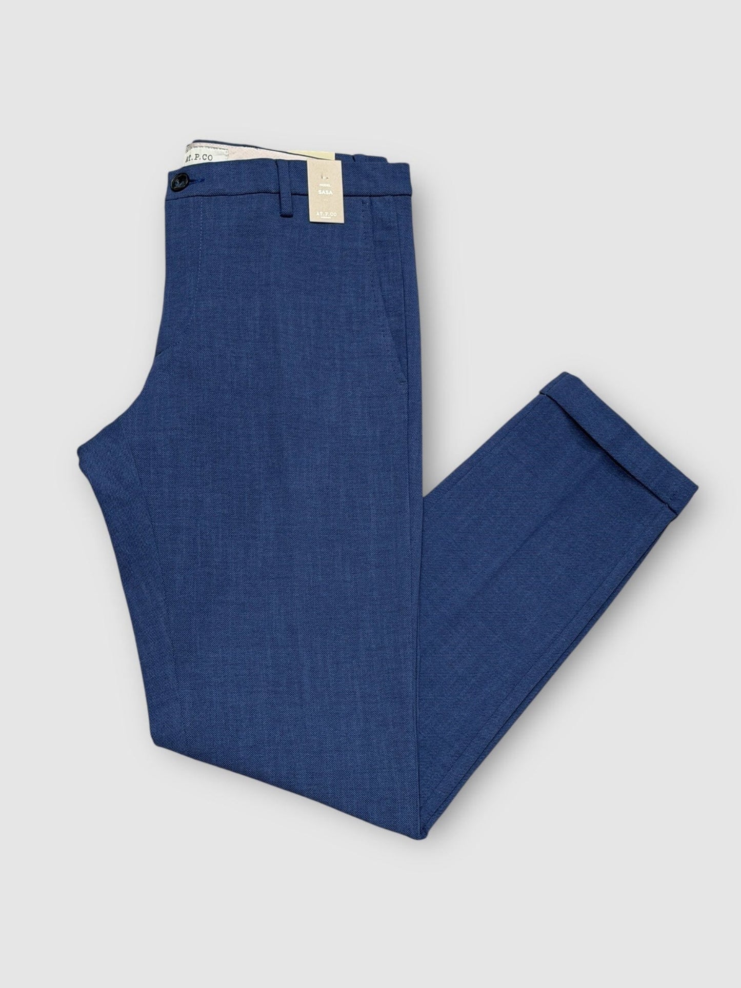 AT.P.CO - Chino Sasa Stretch Blauw Broeken AT.P.CO 