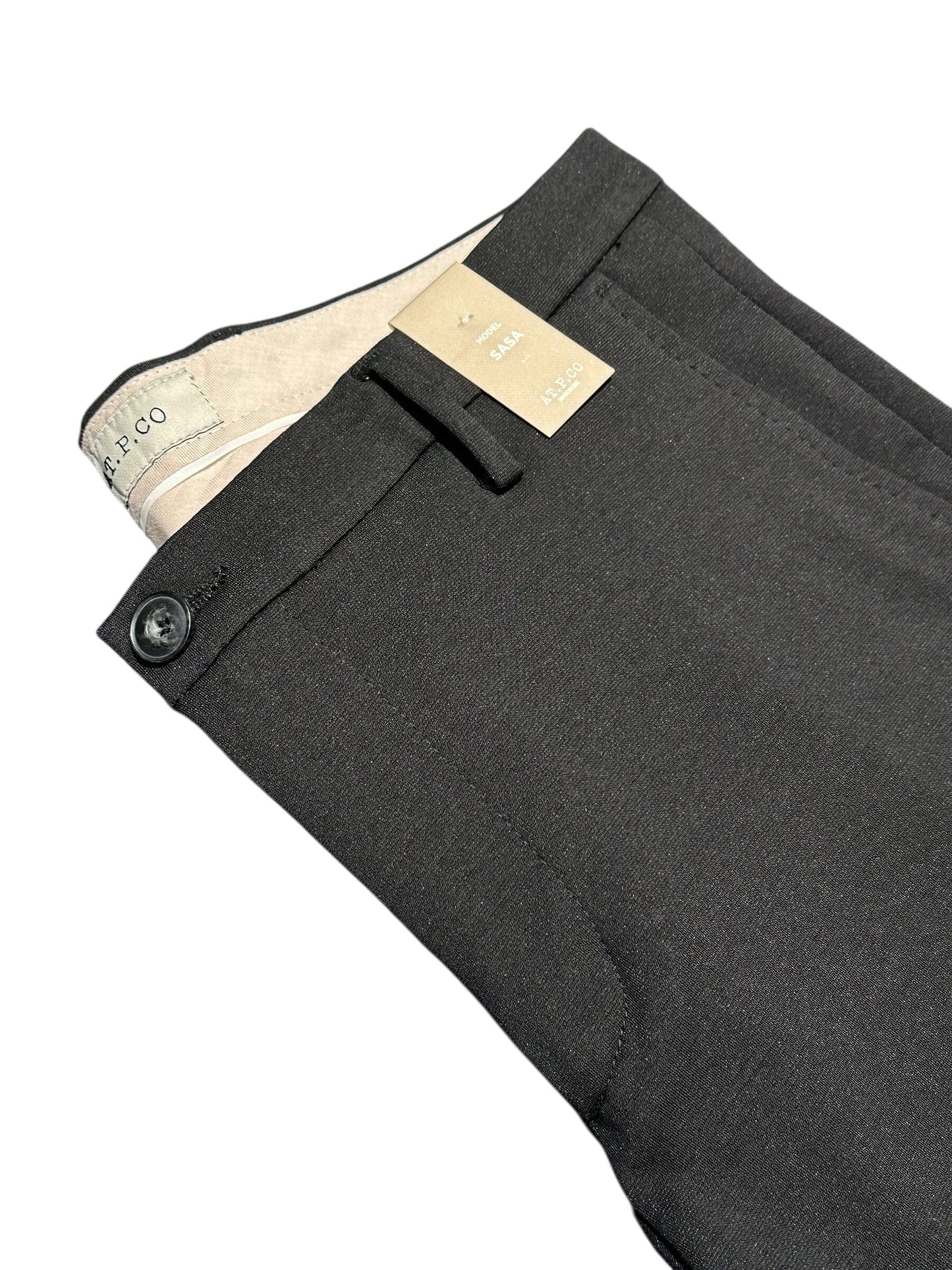 AT.P.CO - Chino Sasa Stretch Zwart Broeken AT.P.CO 