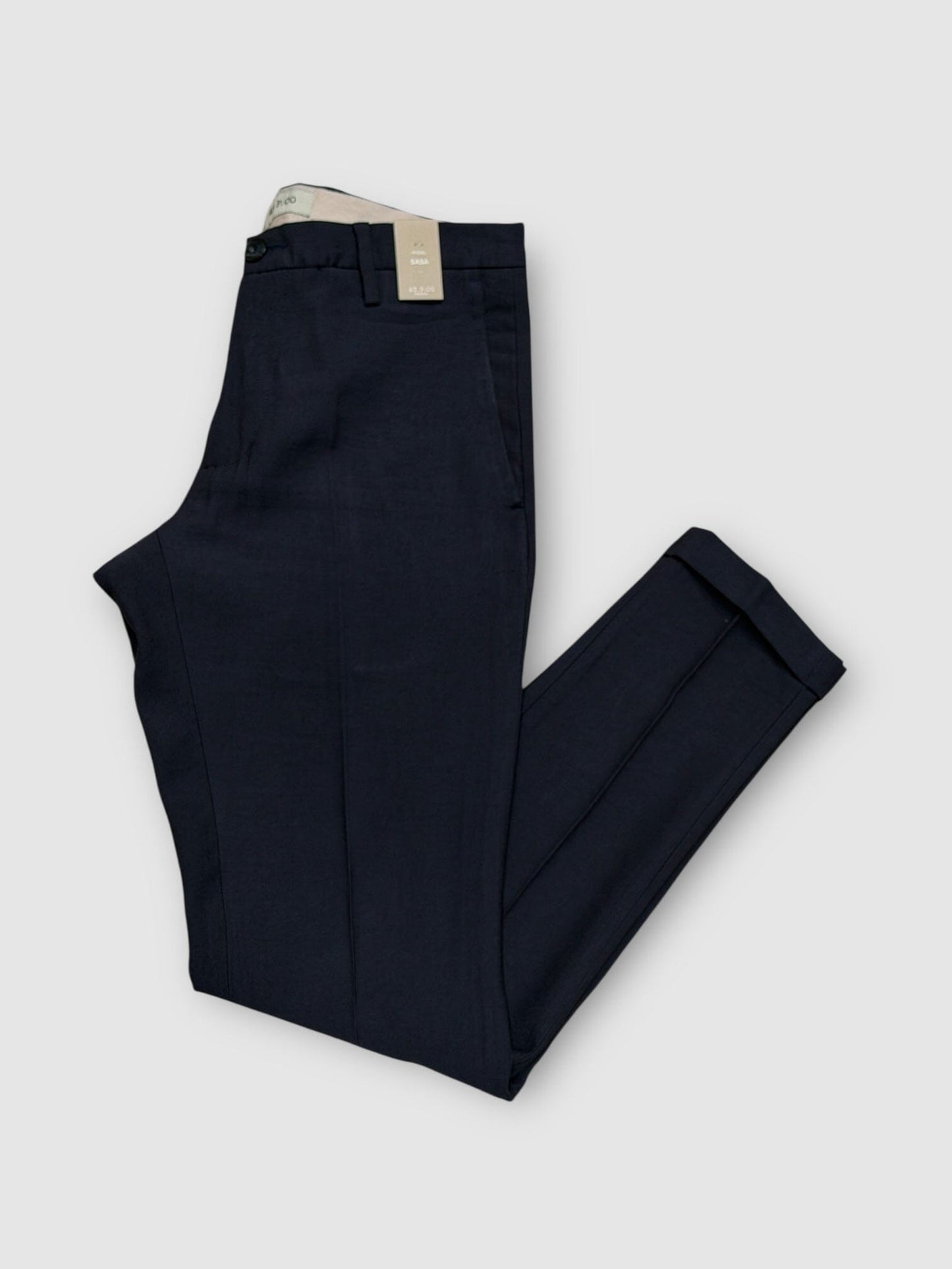 AT.P.CO - Chino Sasa Viscose Donkerblauw Broeken AT.P.CO 