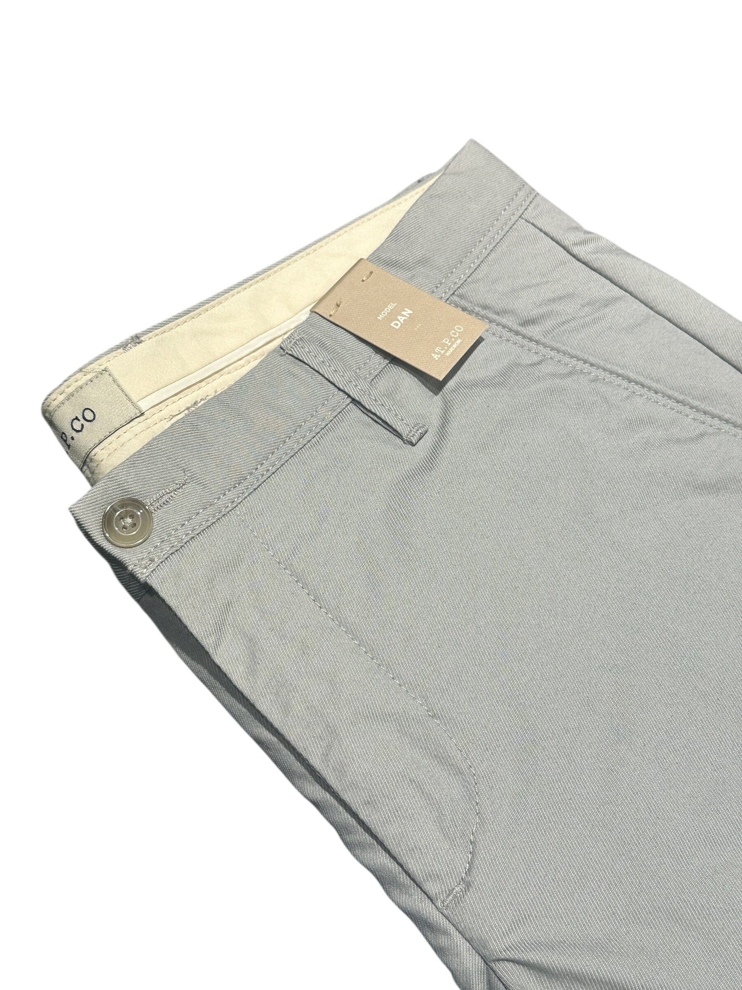 AT.P.CO - Chino Slim Dan Lichtgrijs Broeken AT.P.CO 