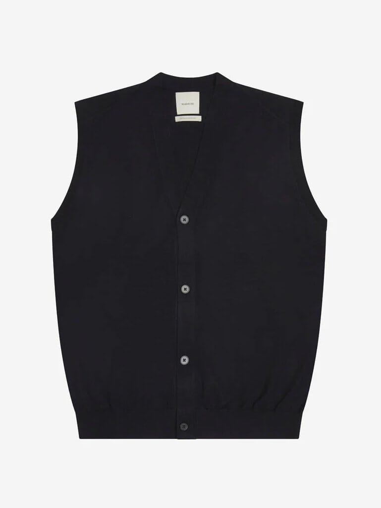 AT.P.CO - Gilet Merino Donkerblauw Truien AT.P.CO 