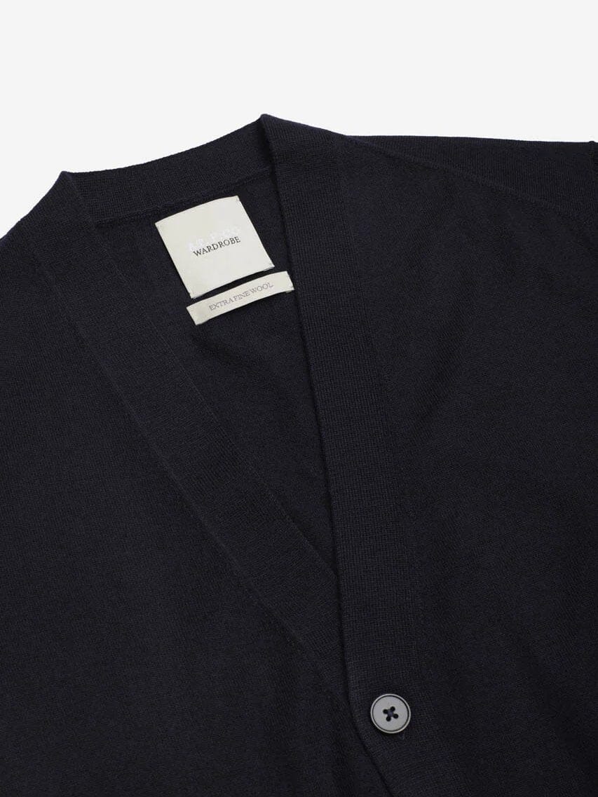 AT.P.CO - Gilet Merino Donkerblauw Truien AT.P.CO 