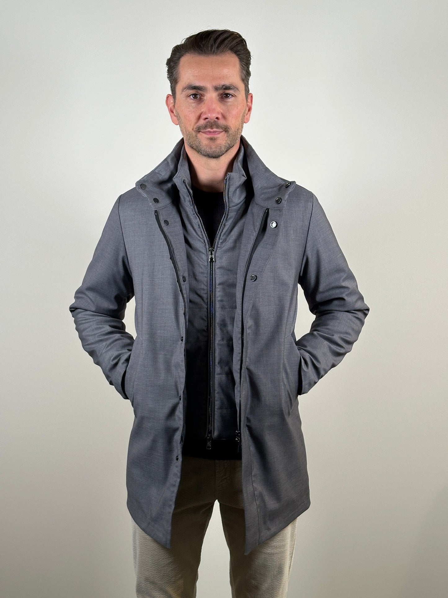 AT.P.CO - Jas Nino Grijs Jassen AT.P.CO 