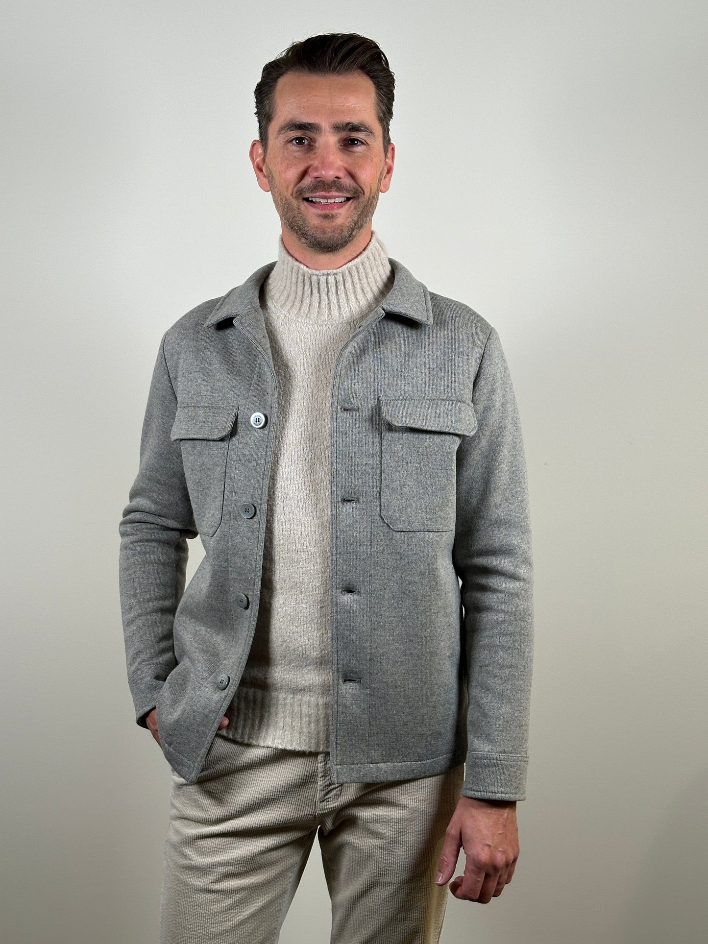 AT.P.CO - Jas Overhemd Orlando Grijs Jassen AT.P.CO 