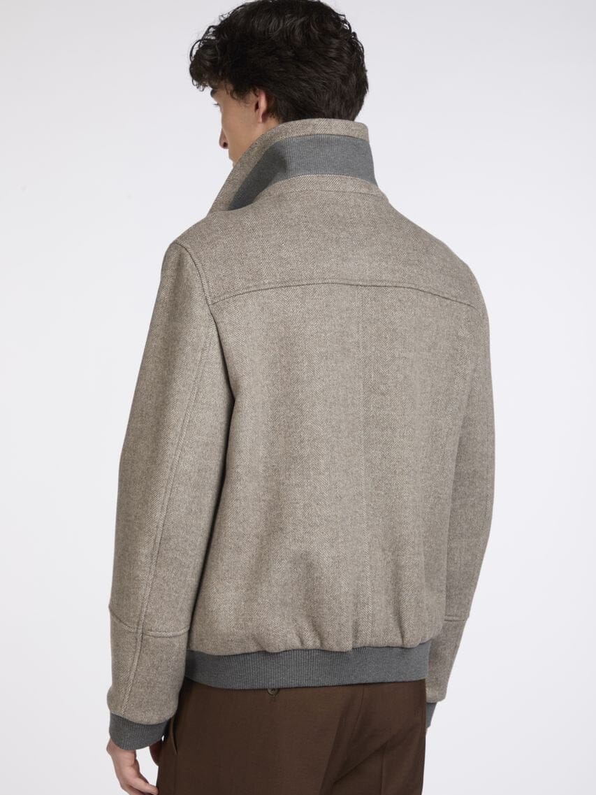 AT.P.CO - Korte Jas Wool Blend Beige Jassen AT.P.CO 