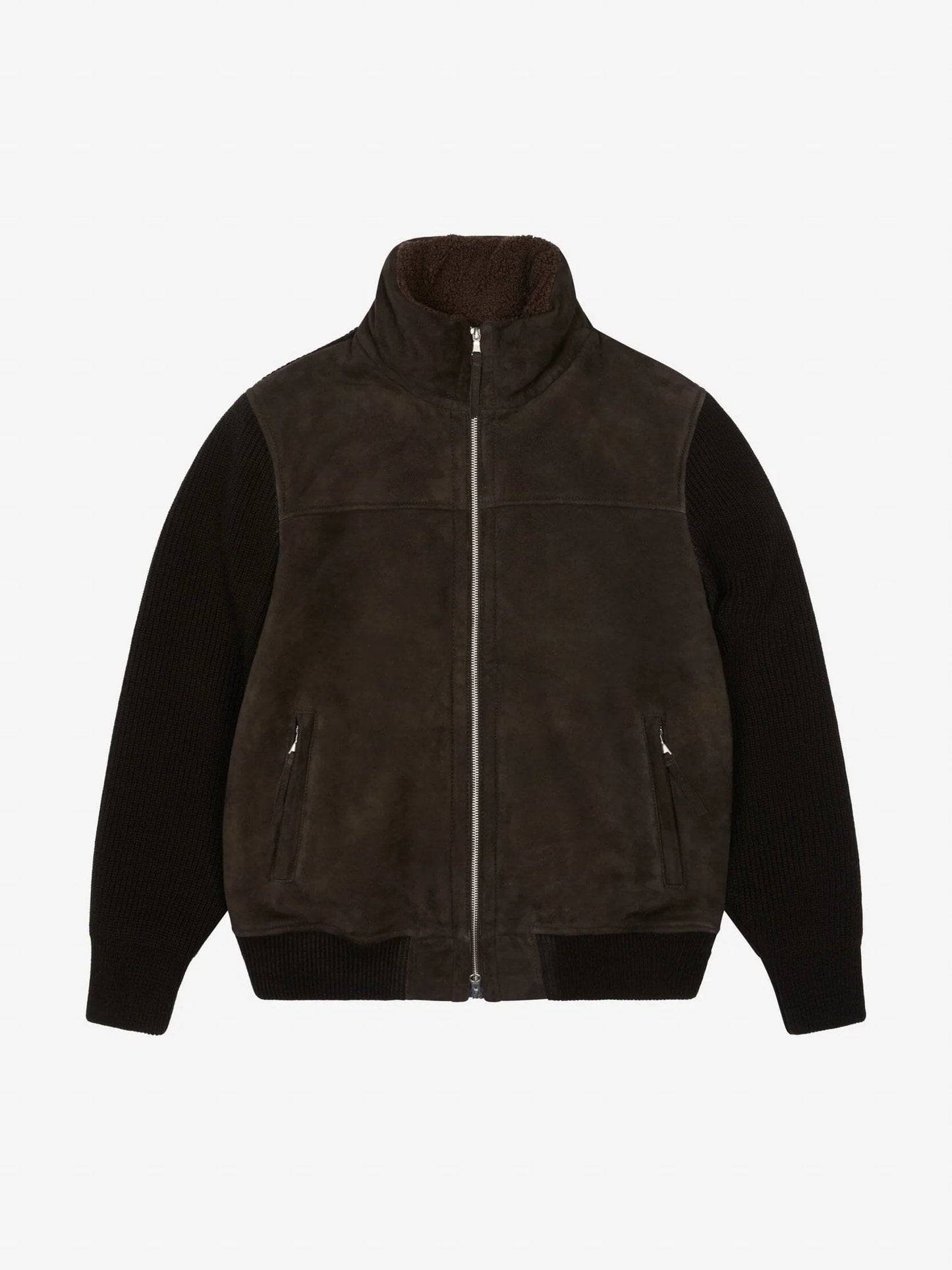 AT.P.CO - Korte Suède Jas Donkerbruin Jassen AT.P.CO 