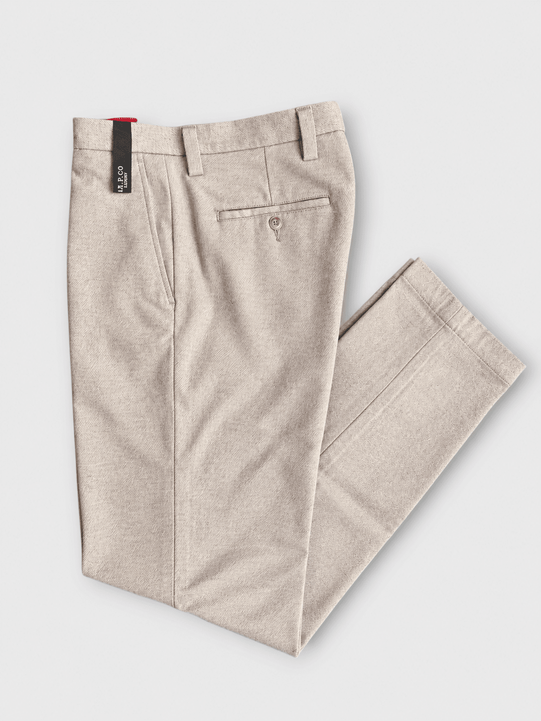 AT.P.CO - Lauren Relaxed Katoen Beige Broeken AT.P.CO 