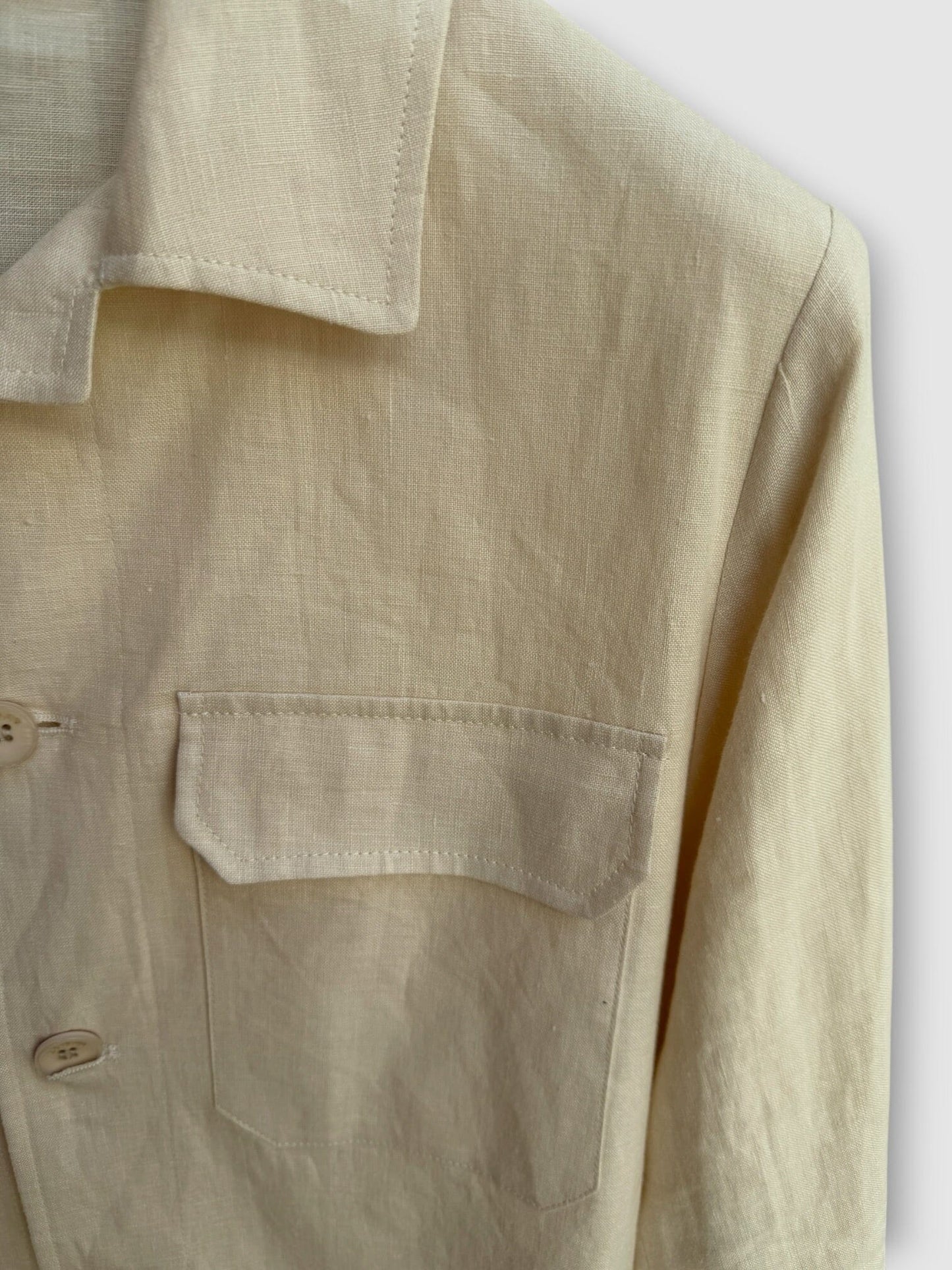 AT.P.CO - Linnen Overshirt Lichtbeige Overshirts AT.P.CO 