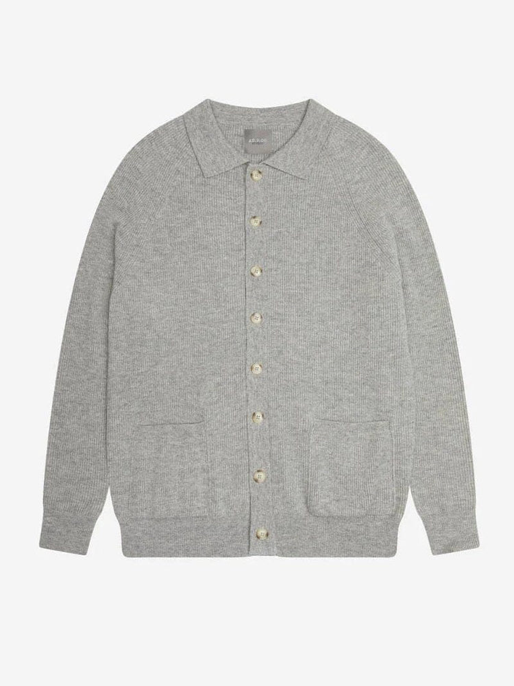 AT.P.CO - Polo Cardigan Grey Melange Truien AT.P.CO 