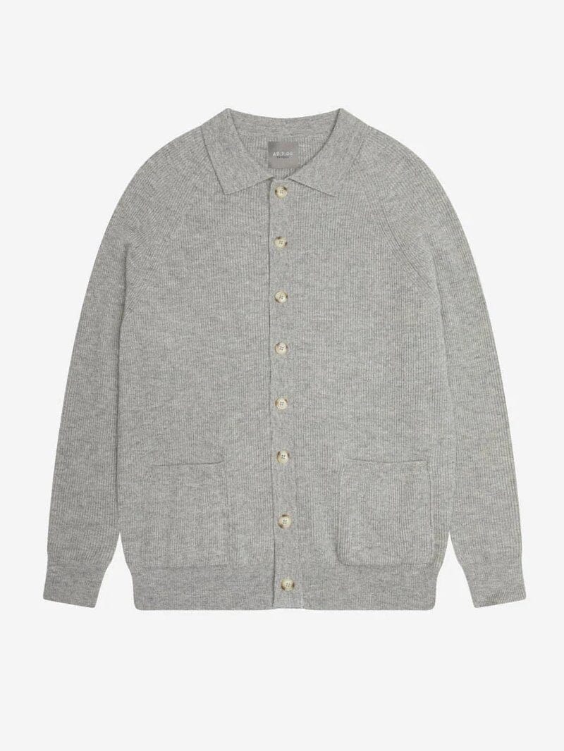 AT.P.CO - Polo Cardigan Grey Melange Truien AT.P.CO 