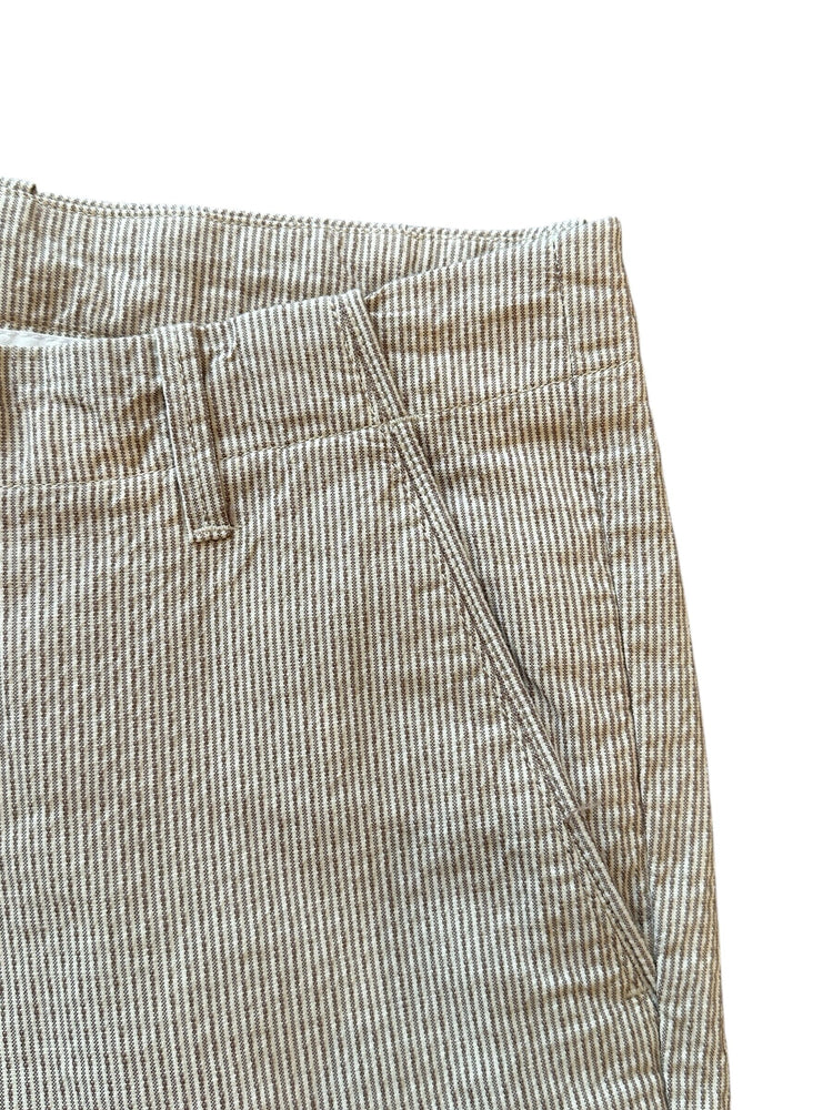 AT.P.CO - Short Nat Gestreept Lichtbeige Shorts AT.P.CO 