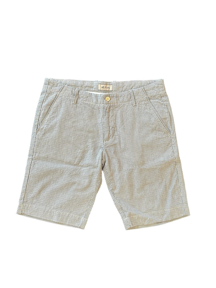 AT.P.CO - Short Nat Gestreept Lichtblauw Shorts AT.P.CO 
