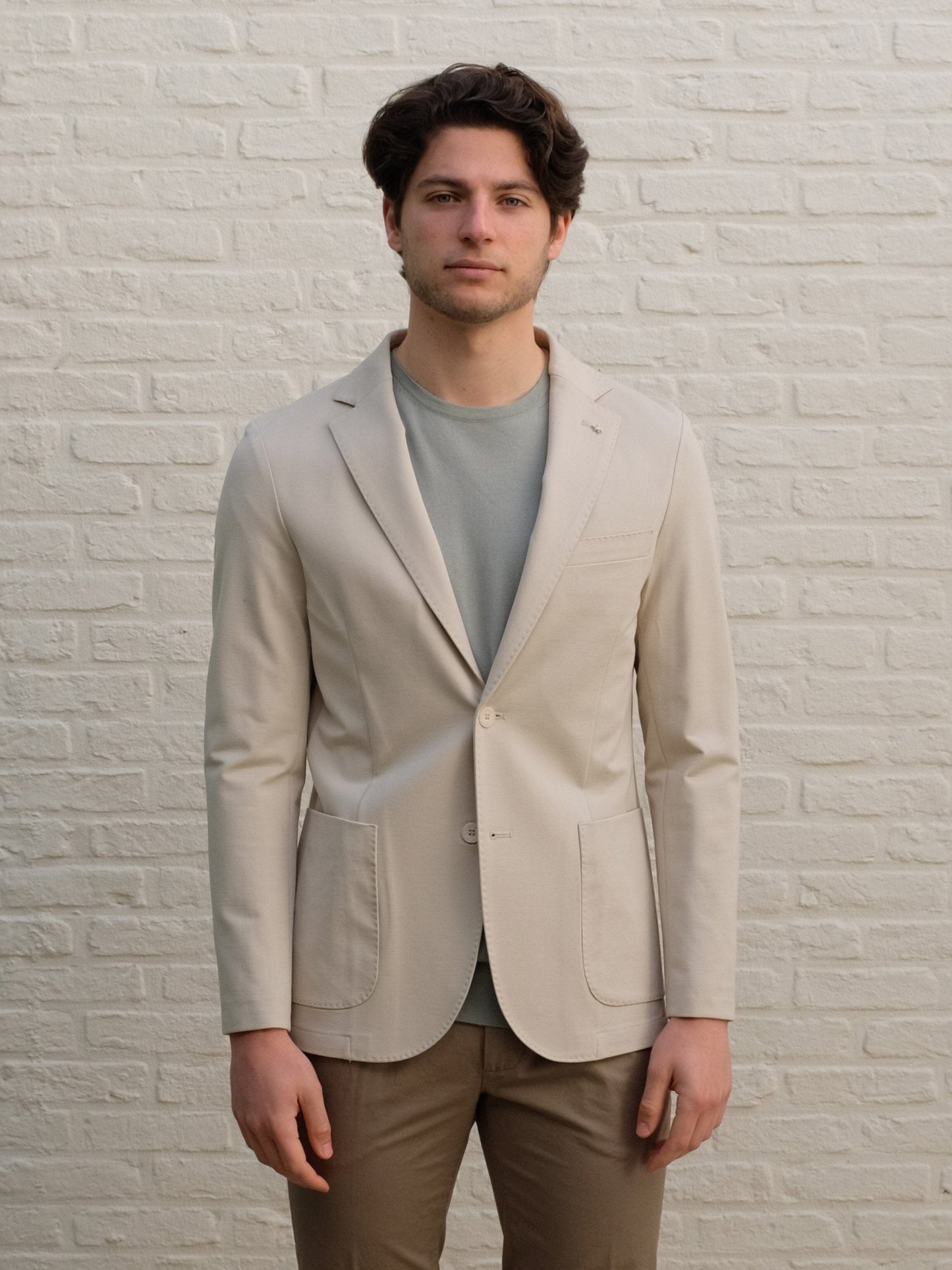 AT.P.CO - Stretch Blazer Alan Lichtbeige Blazers & kostuums AT.P.CO 