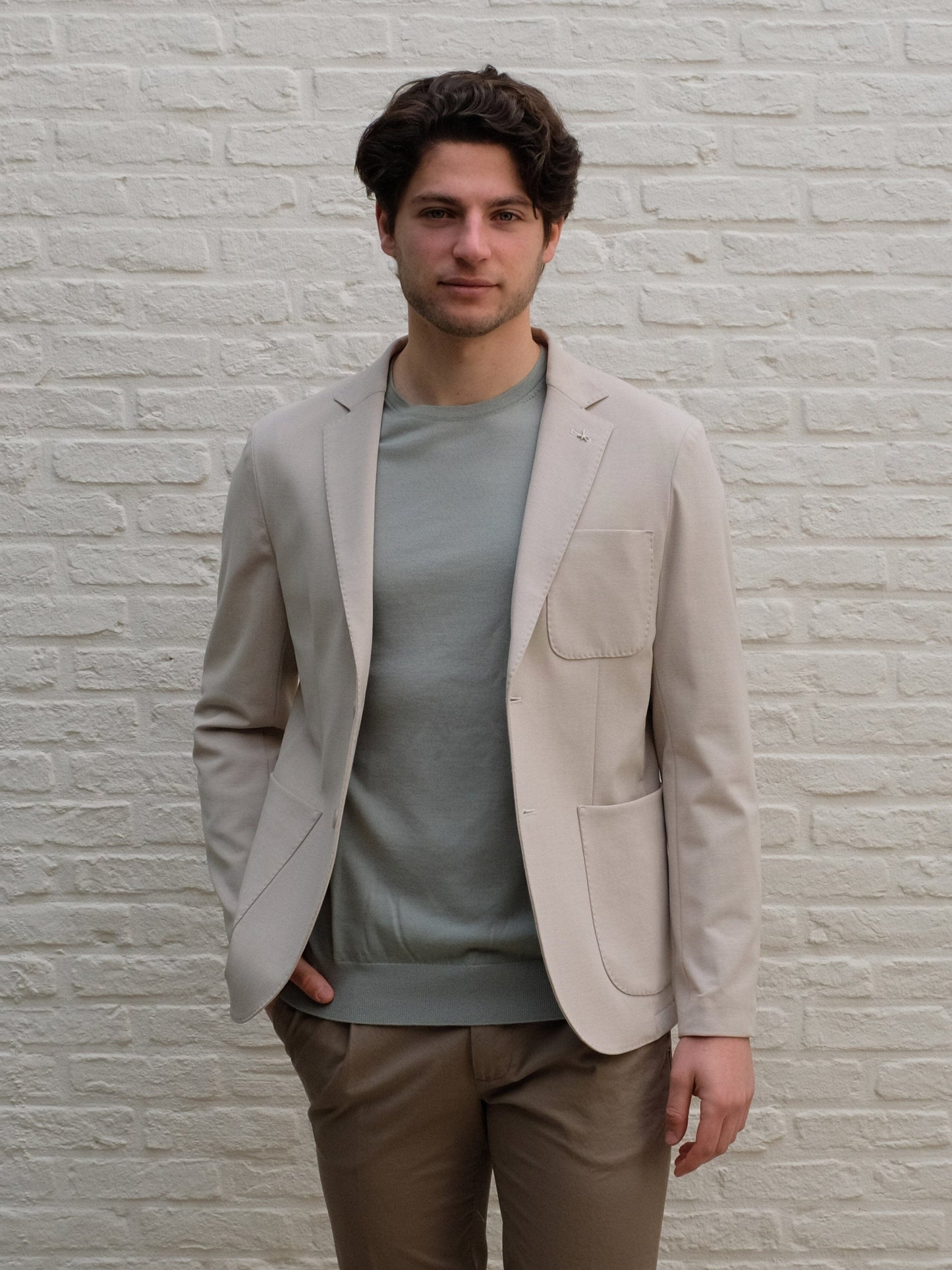 AT.P.CO - Stretch Blazer Gege Lichtbeige Blazers & kostuums AT.P.CO 