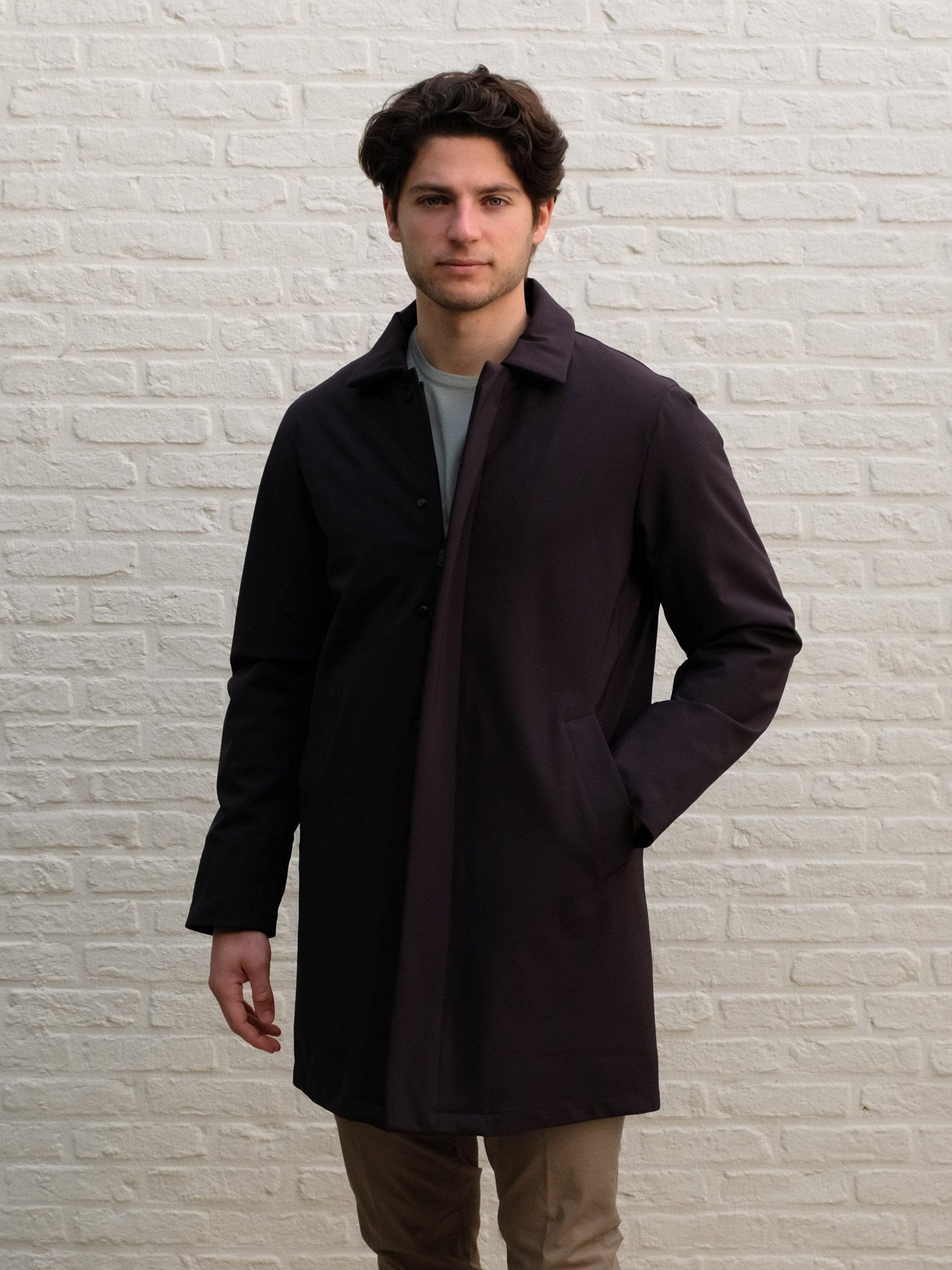 
                  
                    AT.P.CO - Technische Car Coat Benson Donkerbruin Jassen AT.P.CO 
                  
                