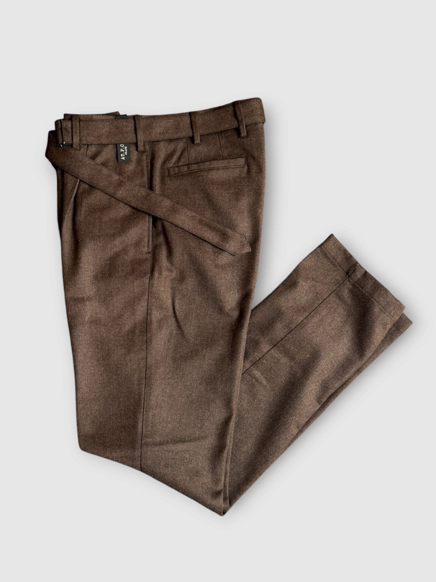 AT.P.CO - Wool Pantalon Straight Fit Bruin Broeken AT.P.CO 