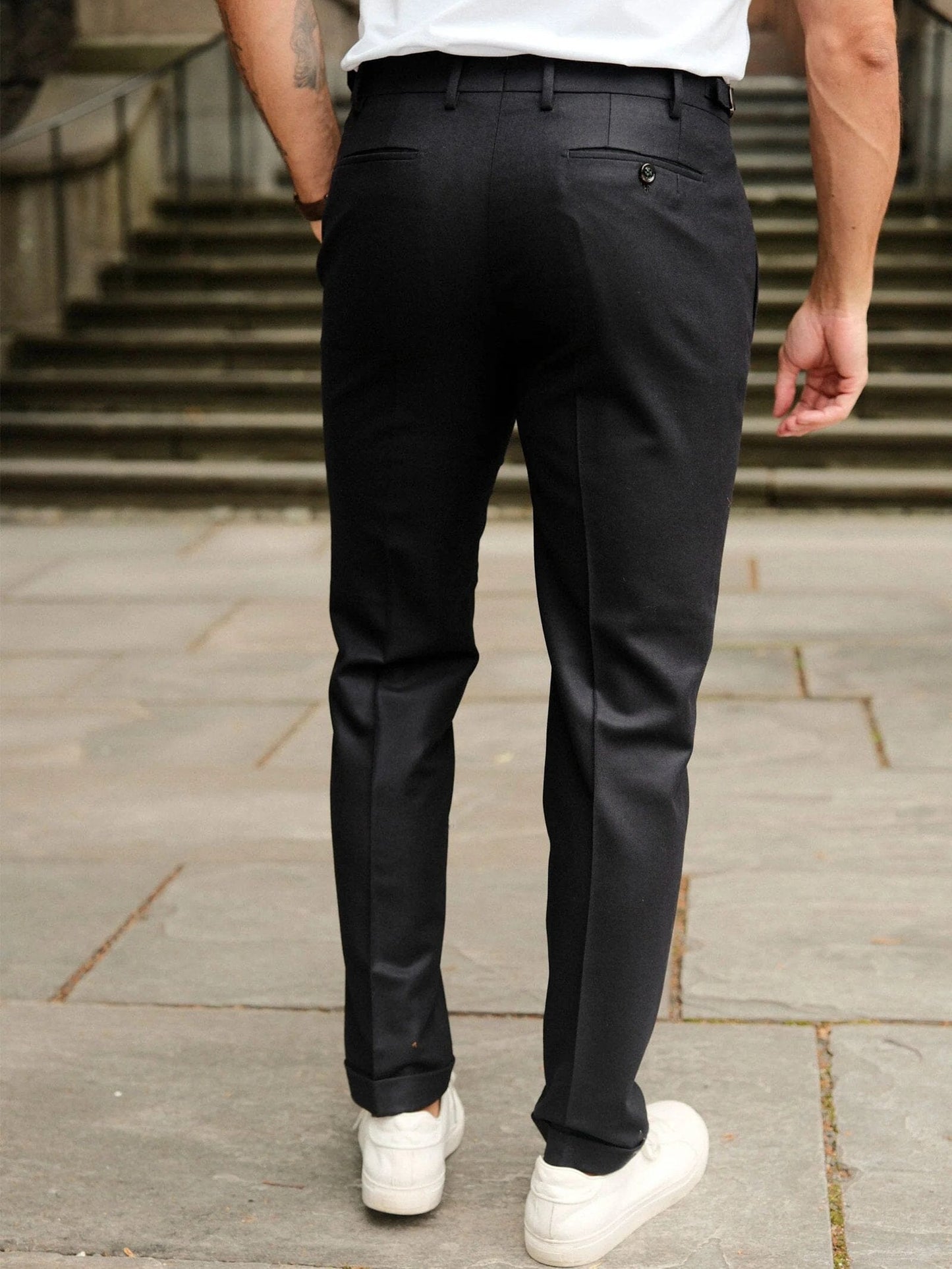 
                  
                    BERWICH - Retrolong Flannel Pantalon Dark Navy Broeken Berwich 
                  
                