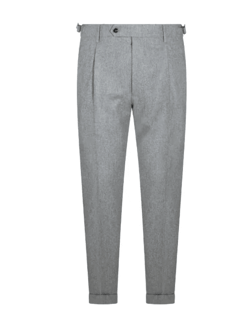 
                  
                    BERWICH - Retrolong Flannel Pantalon Grey Broeken Berwich 
                  
                