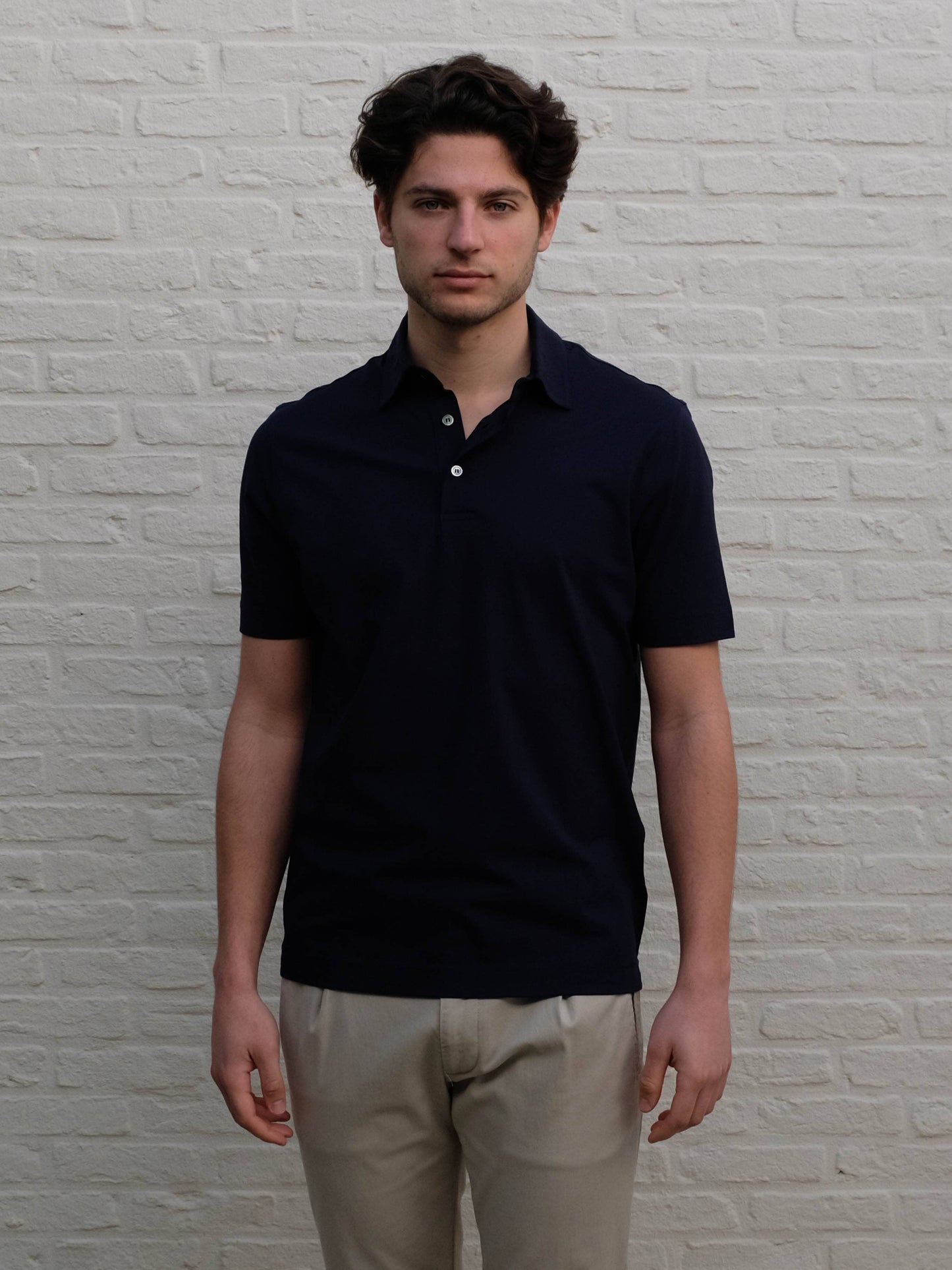 DELLA CIANA - 3 Button Polo Blu Navy Polo's Della Ciana 