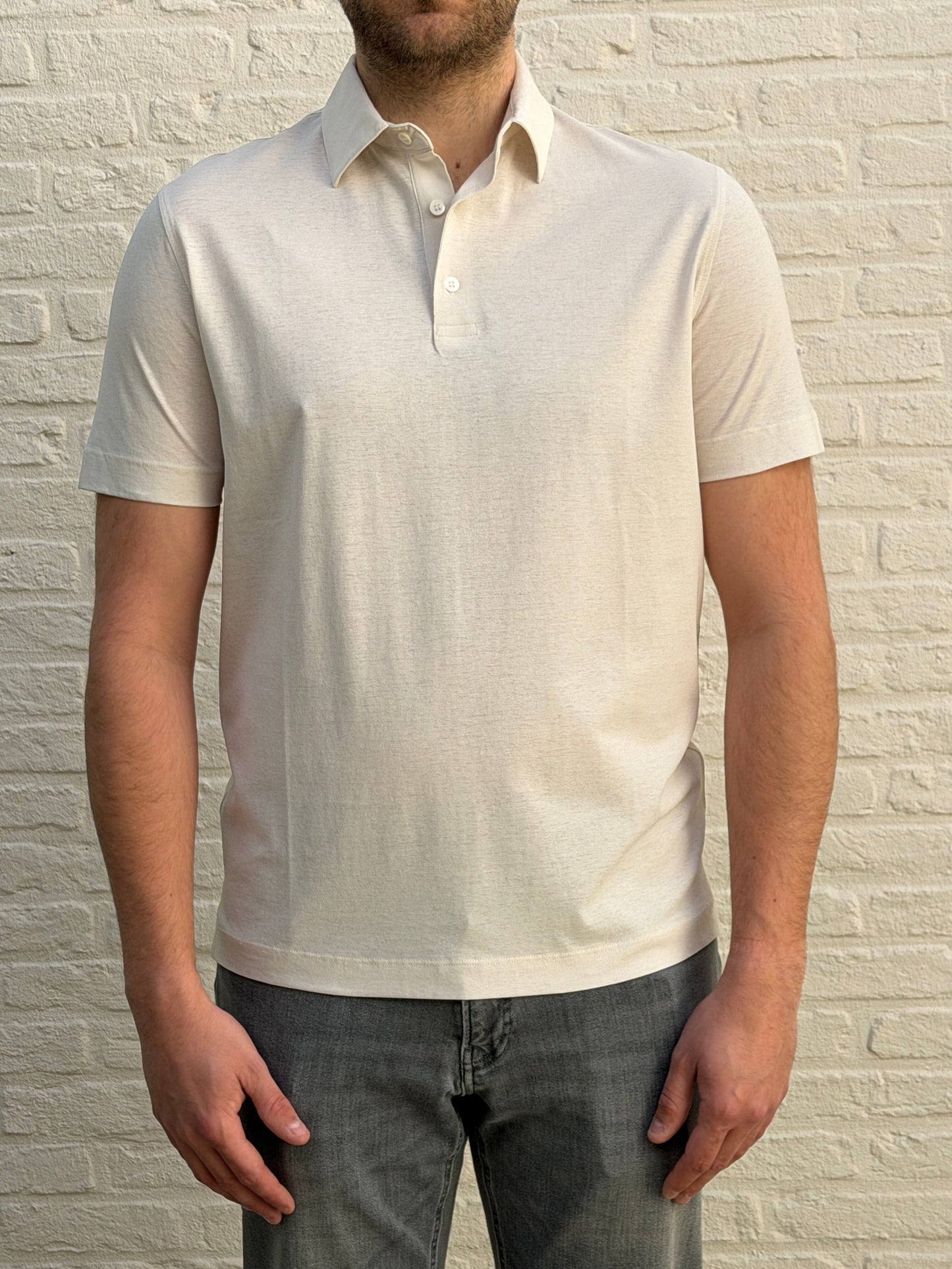 DELLA CIANA - Luxury Basic Cotton Polo Perla Polo's Della Ciana 
