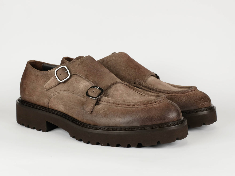 DOUCAL'S - Double Buckle Parabout Taupe Schoenen Doucal's 