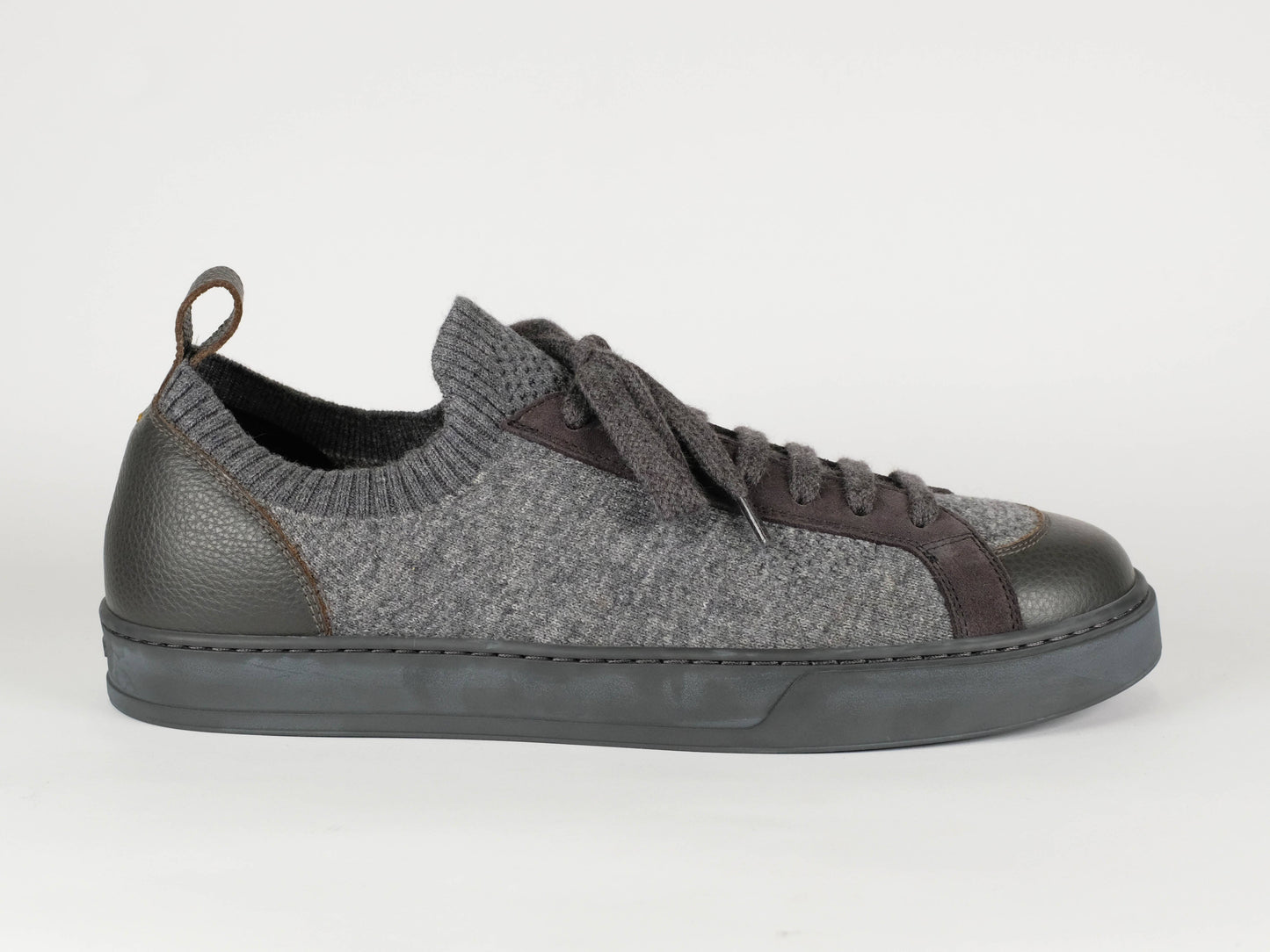 DOUCAL'S - Dual Material Knitted Sneaker Antraciet Sneakers Doucal's 