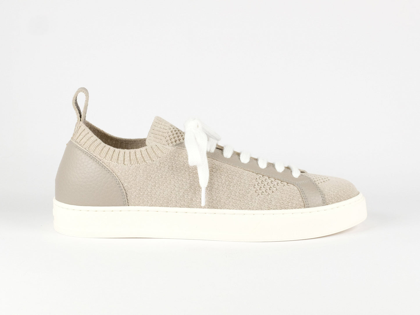 DOUCAL'S - Dual Material Knitted Sneaker Taupe/Beige Sneakers Doucal's 