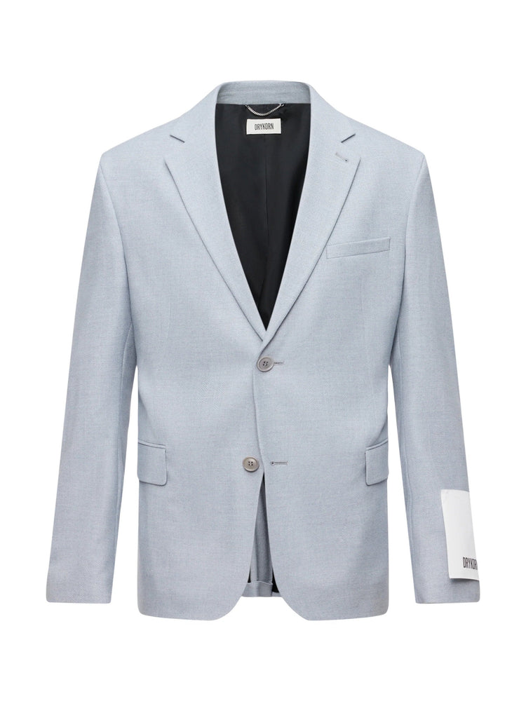 DRYKORN - Blazer Lichtblauw Visgraat Stretch Yames Blazers & kostuums Drykorn 
