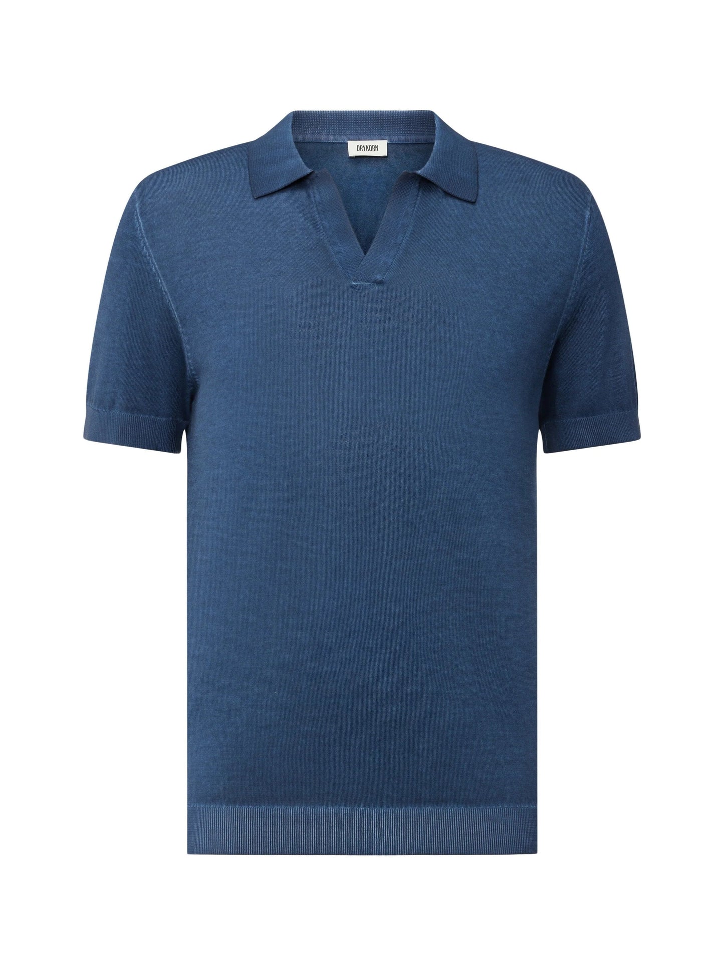 DRYKORN - Braian Polo Washed Blauw Polo's Drykorn 