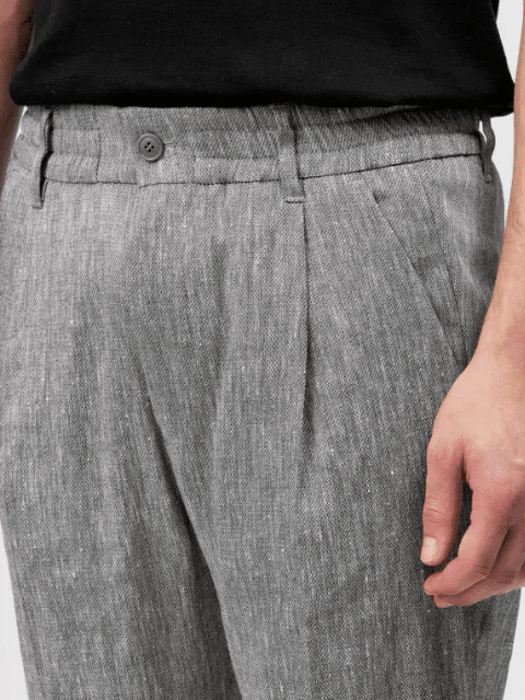 DRYKORN - Broek Chasy Rglr Linnen Grijs Blazers & kostuums Drykorn 