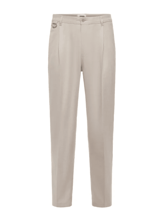 DRYKORN - Broek Devyn Visgraat Beige Broeken Drykorn 