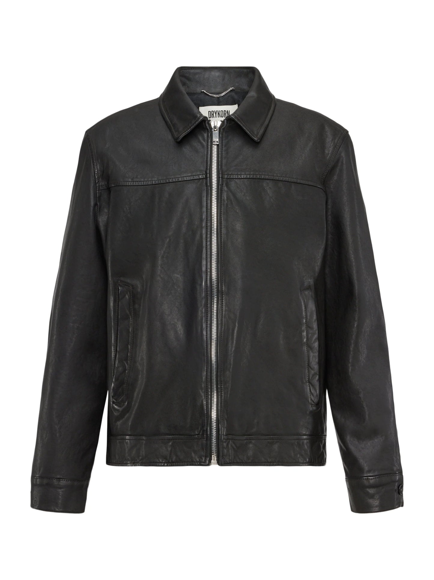 DRYKORN - Leren Jas Rikka Donkerbruin Jassen Drykorn 