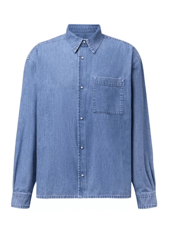 DRYKORN - Oversized Jeans hemd Blauw Hemden Drykorn 