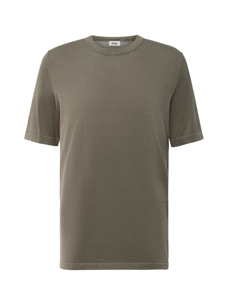 DRYKORN - Valentin Knitted T-Shirt Donkergroen T-shirts Drykorn 