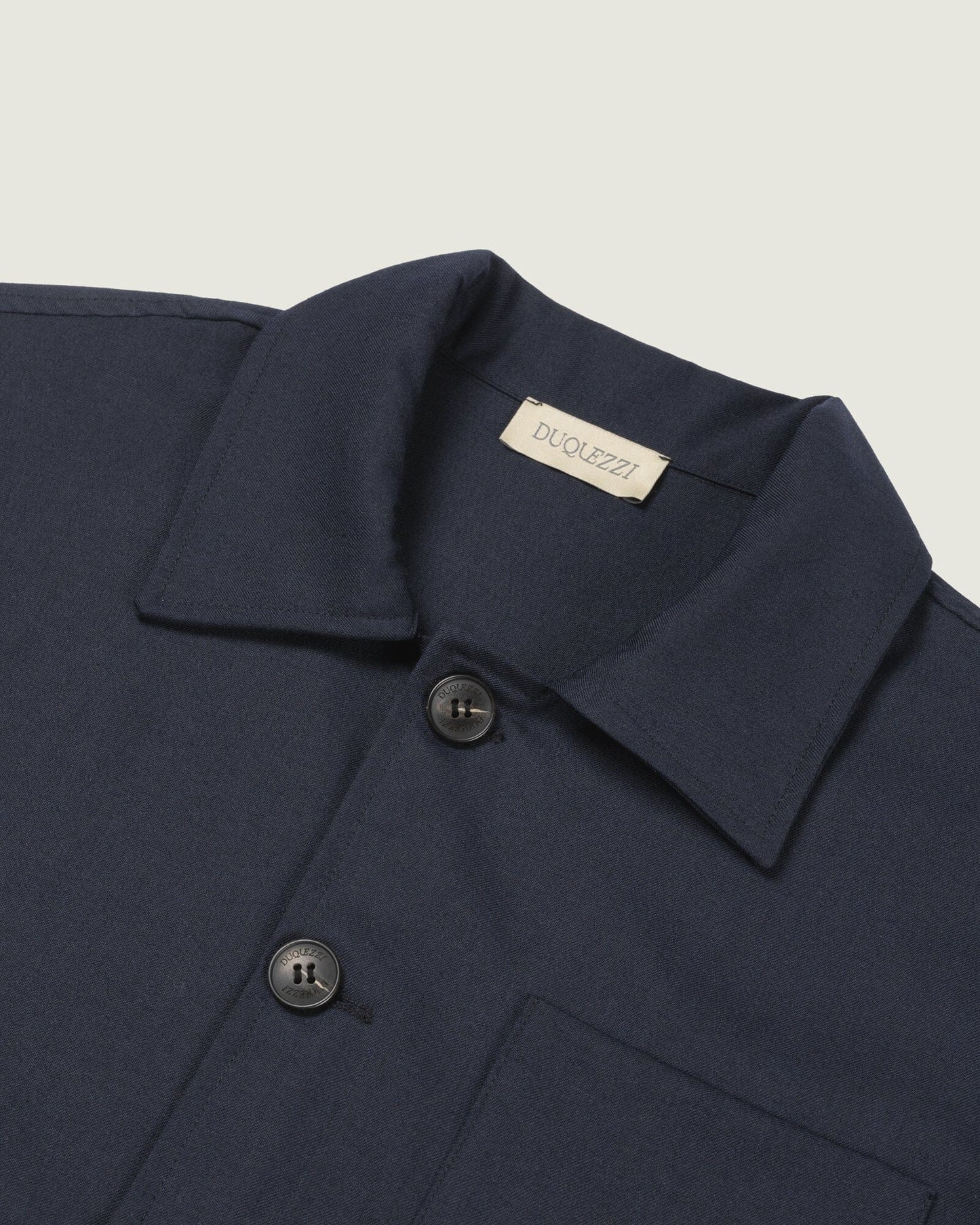 DUQUEZZI - Wool Blend Overshirt Navy Overshirts Duquezzi 