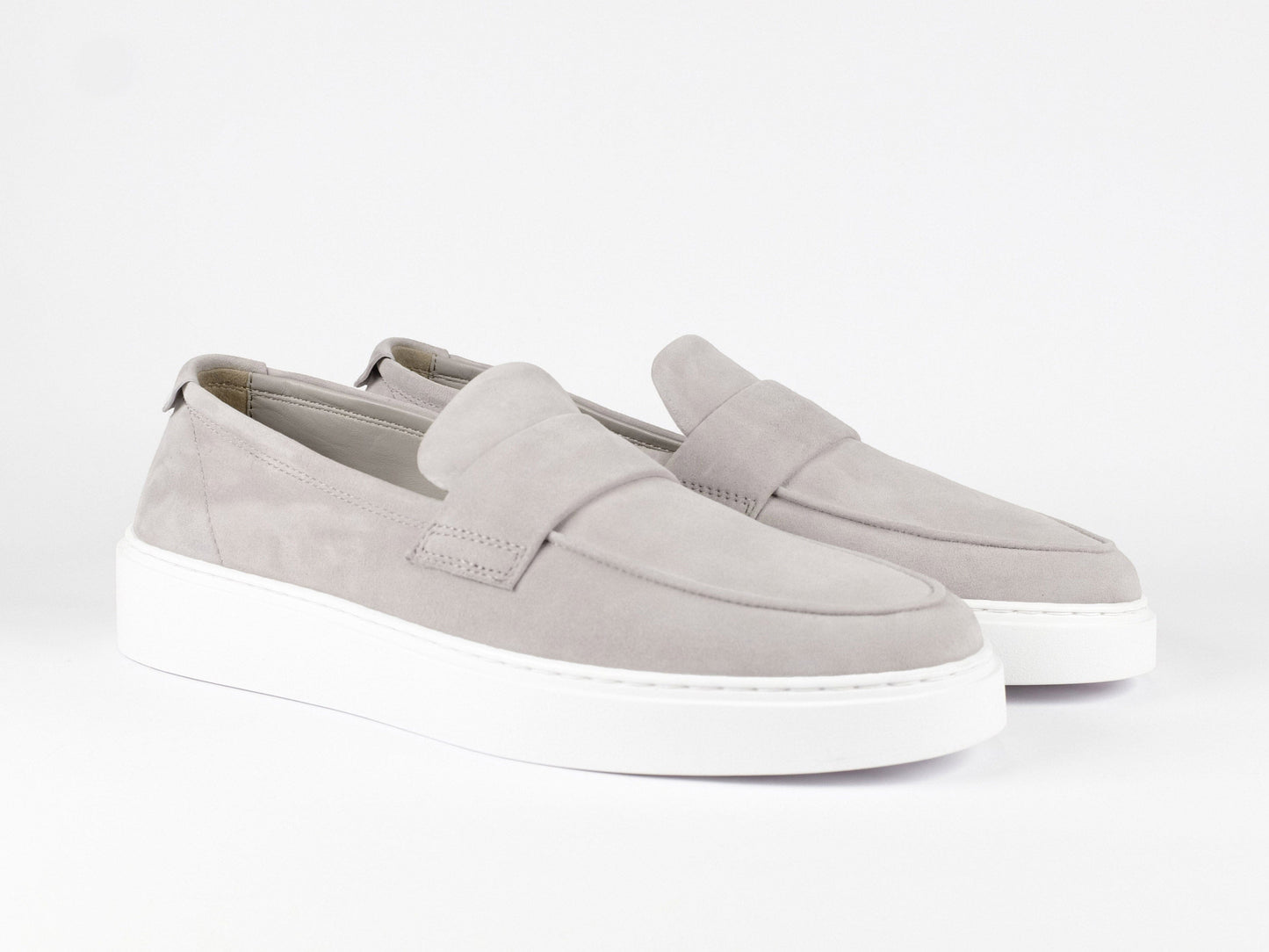 FABIANO RICCI - Loafer Suede Lichtgrijs Sneakers Fabiano Ricci 