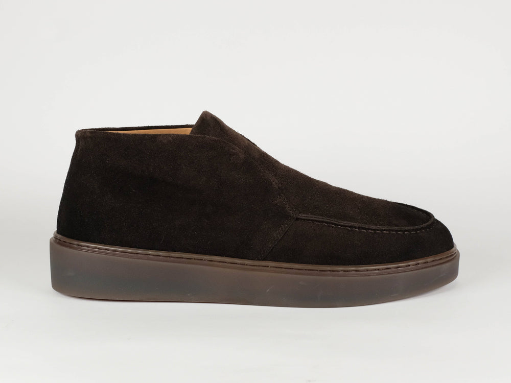 FABIANO RICCI - Sneaker Halfhoog Met Pels Suède Bruin Sneakers Fabiano Ricci 
