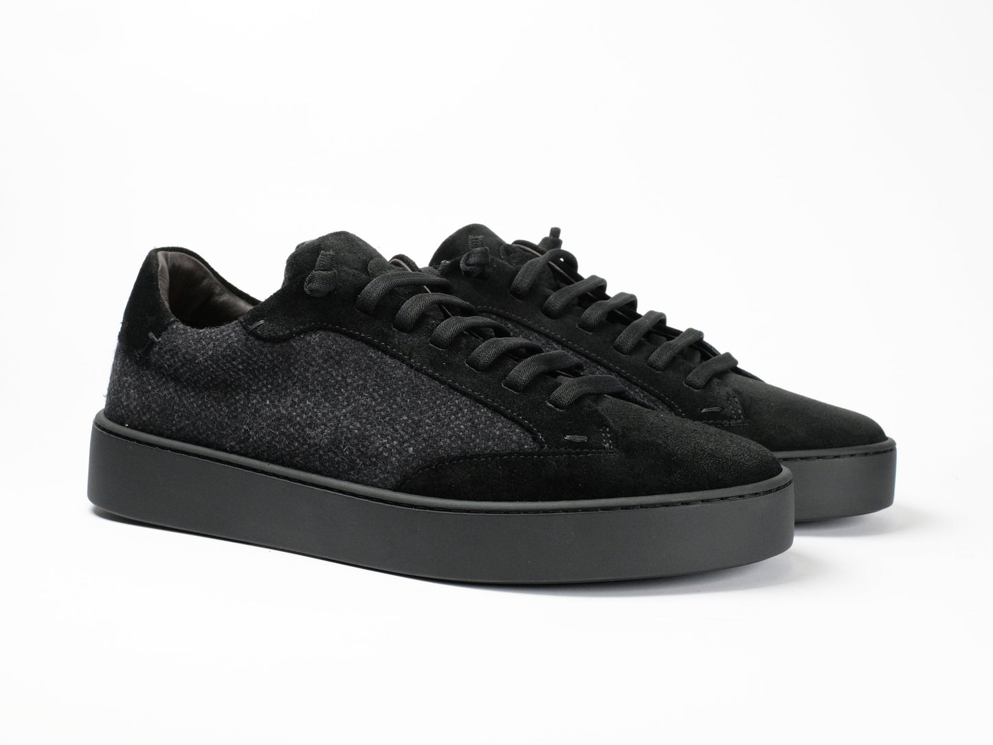 FABIANO RICCI - Sneaker Wol/Suède Zwart Sneakers Fabiano Ricci 
